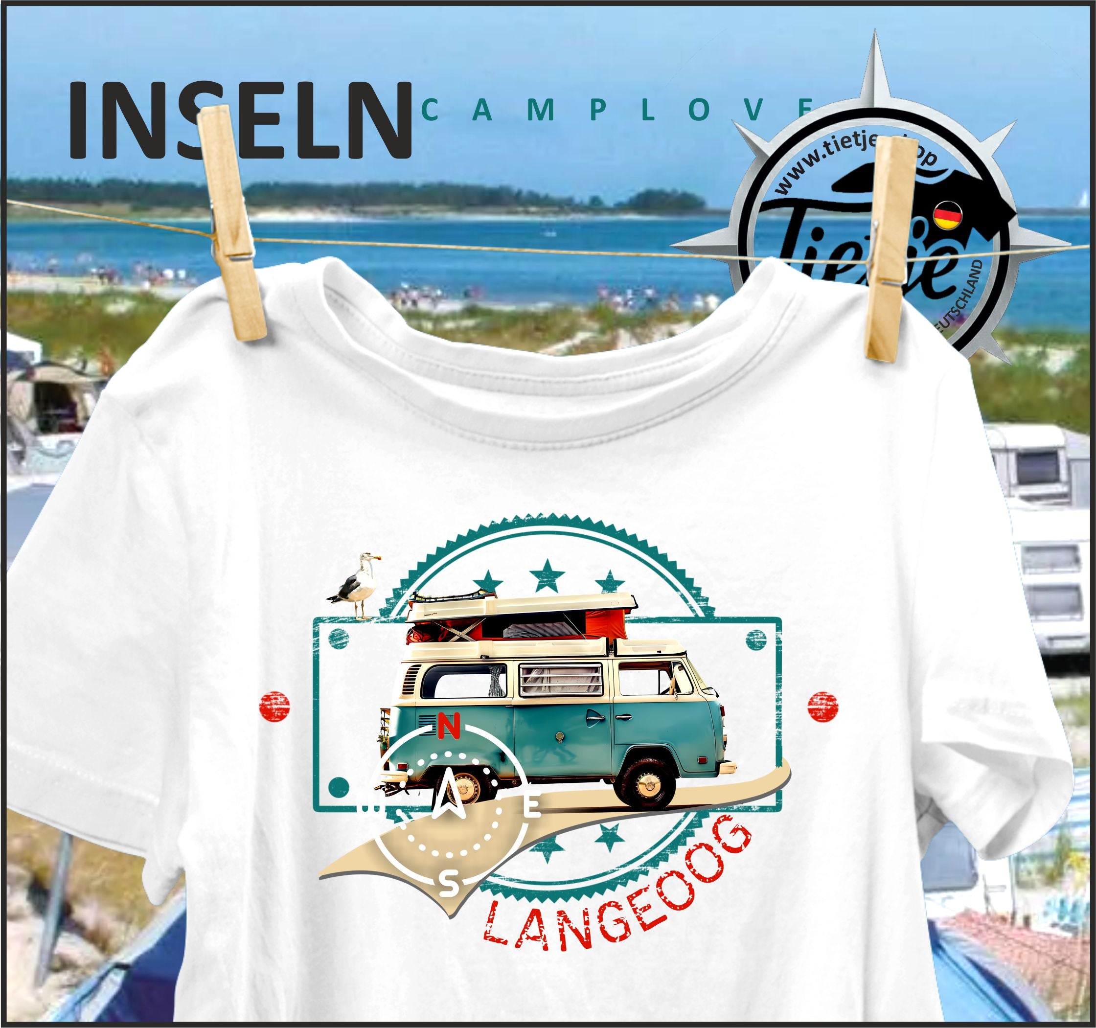 INSELN - LANGEOOG - CAMPLOVE - Herren Shirt