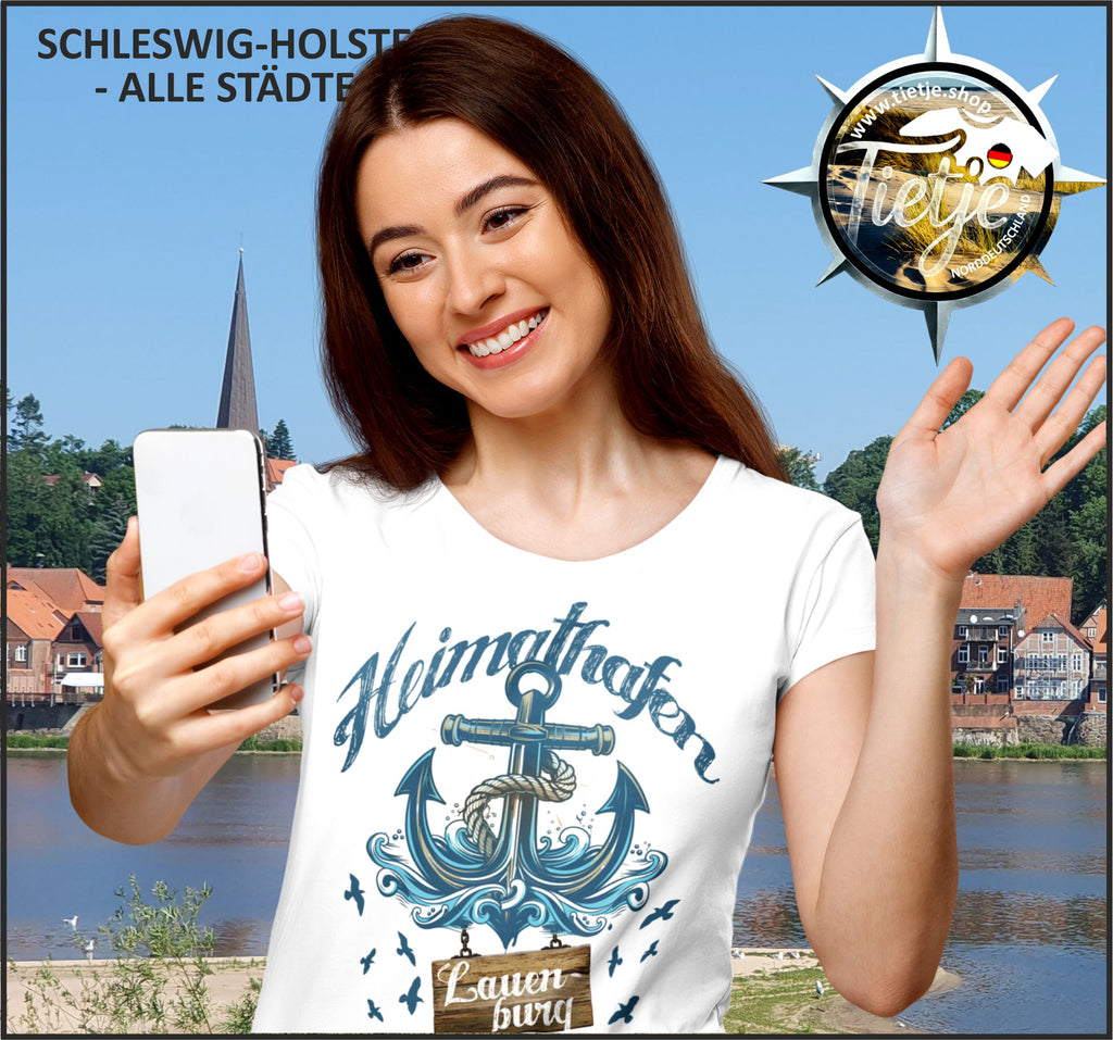 SCHLESWIG-HOLSTEIN - HEIMATHAFEN - Lauenburg  - Damen Premiumshirt