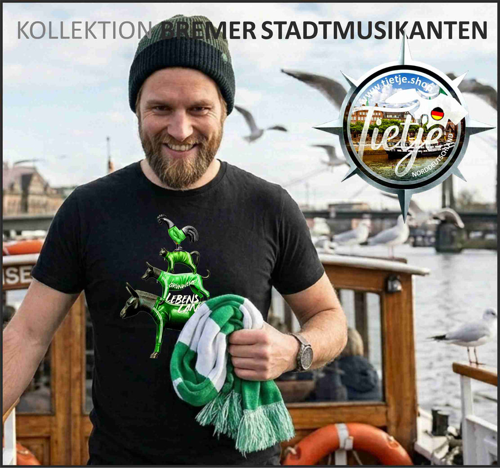 BREMEN - Stadtmusikanten - GRÜNWEISS - EIN LEBEN LANG  - Herren Shirt