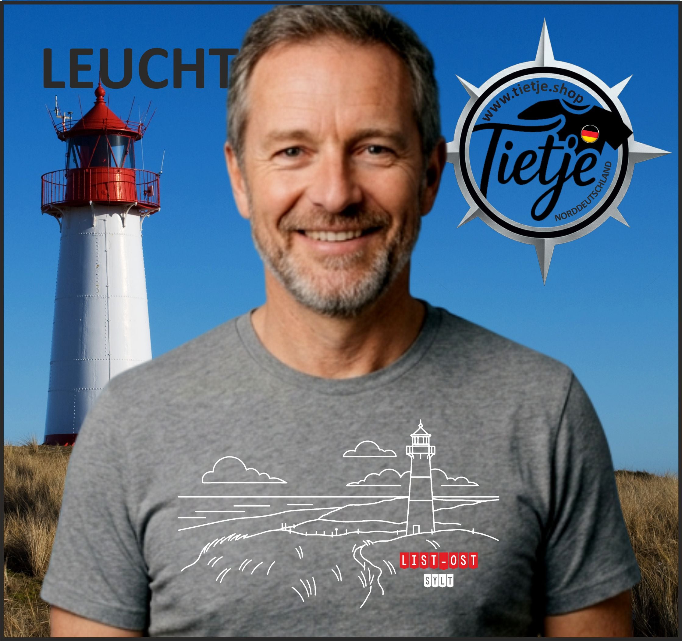 SCHLESWIG-HOLSTEIN - LEUCHTTÜRME - LIST-OST Sylt  - Herren Shirt