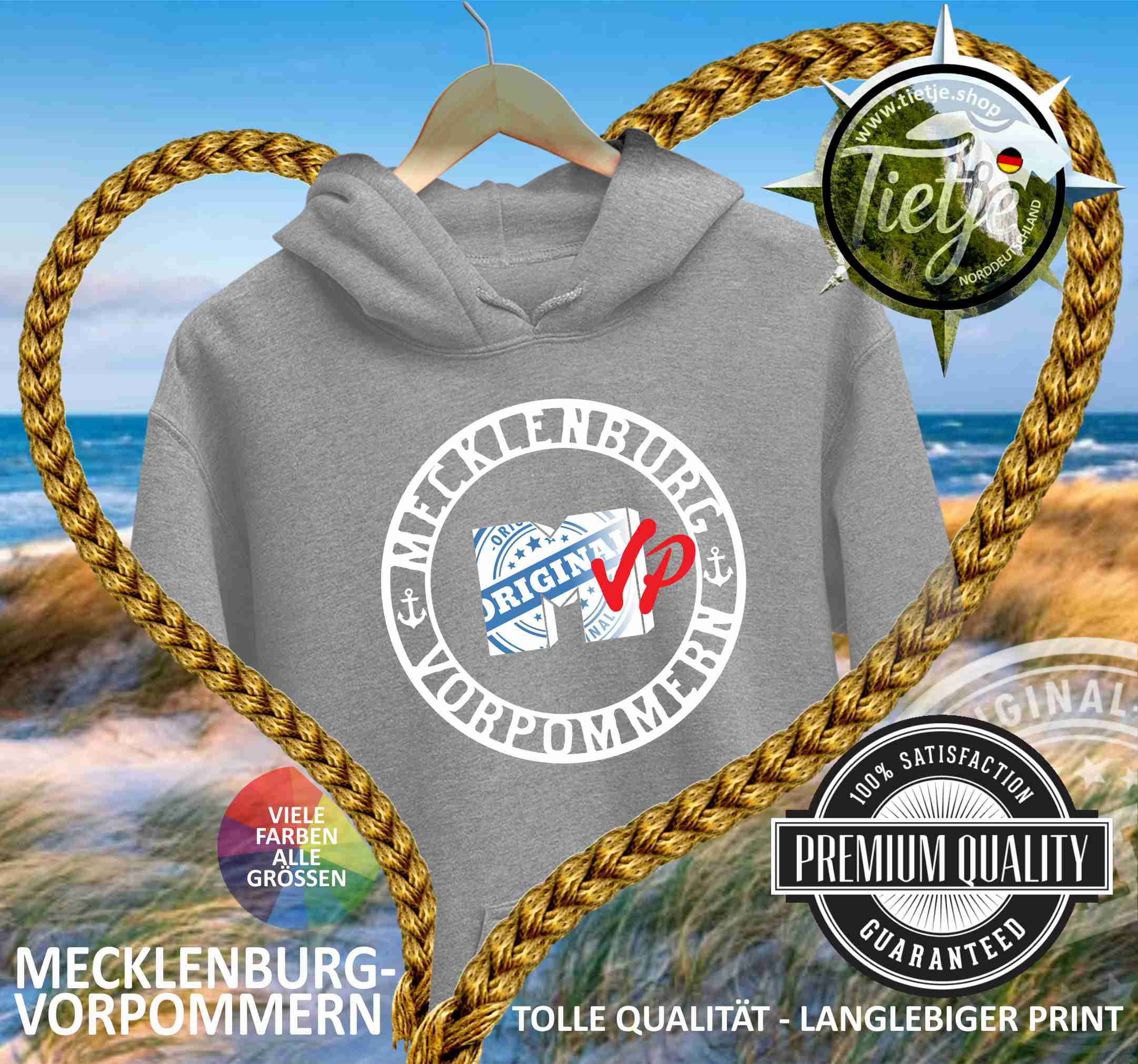 MECKLENBURG-VORPOMMERN - MVP  - Unisex Kapuzenpullover Hoodie