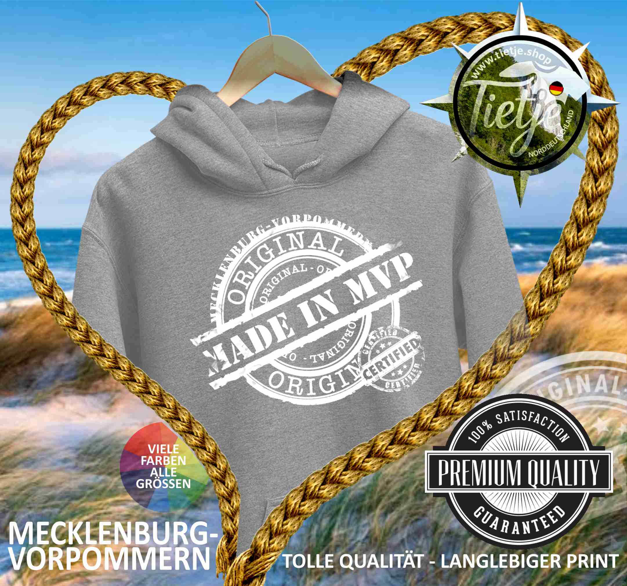 MECKLENBURG-VORPOMMERN - MADE in MVP  - Unisex Kapuzenpullover Hoodie
