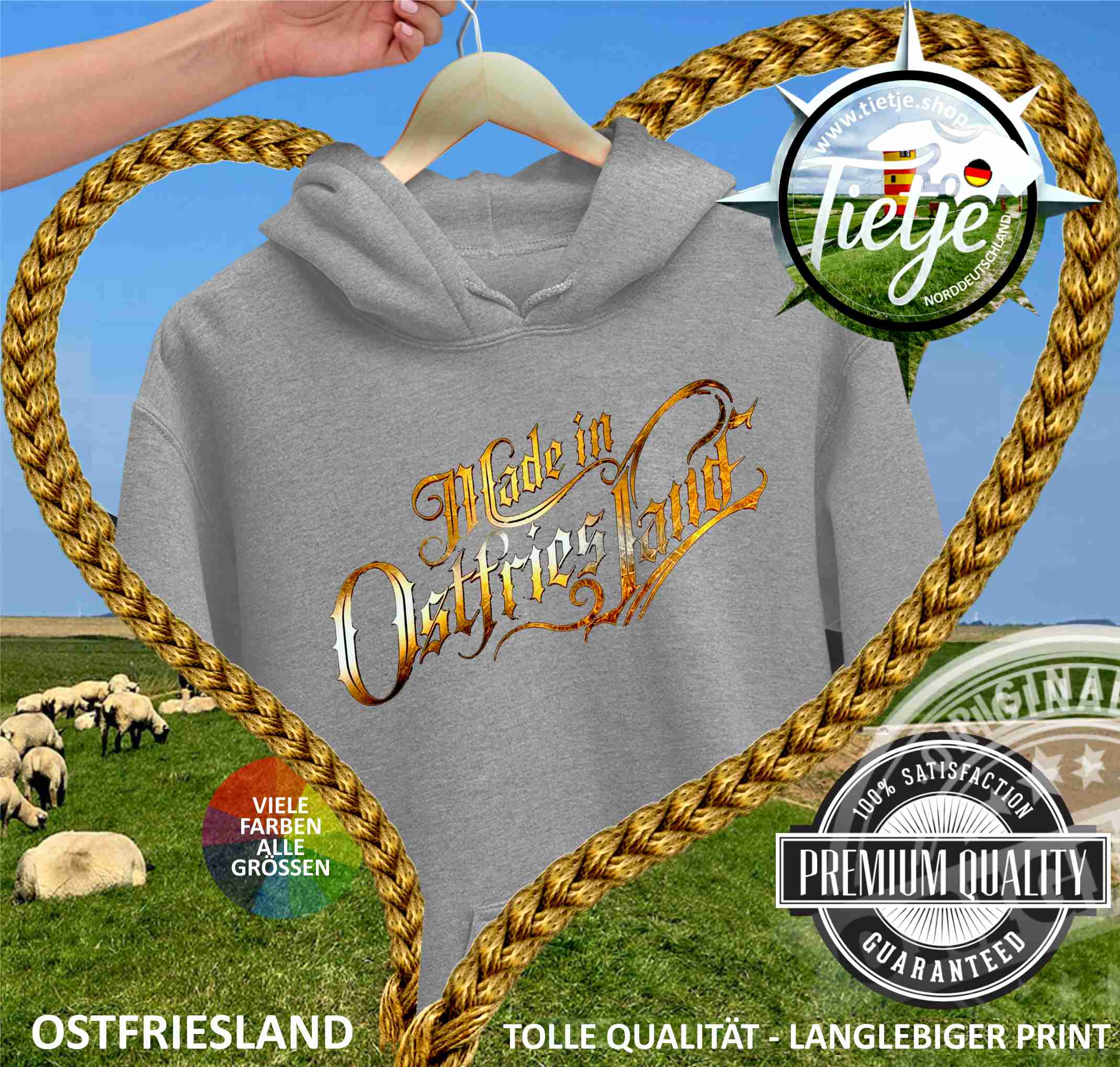 OSTFRIESLAND - MADE IN OSTFRIESLAND  - Unisex Kapuzenpullover Hoodie