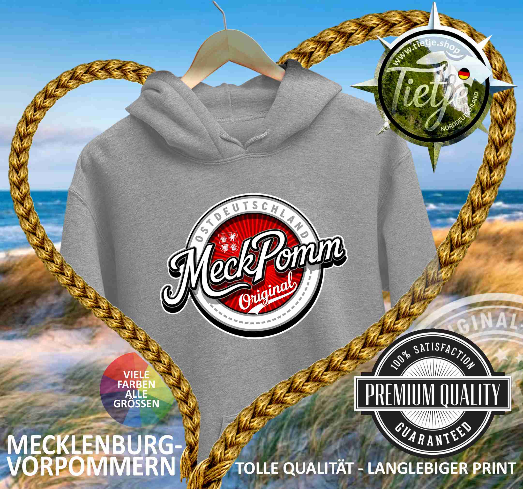 MECKLENBURG-VORPOMMERN - MeckPomm Original  - Unisex Kapuzenpullover Hoodie
