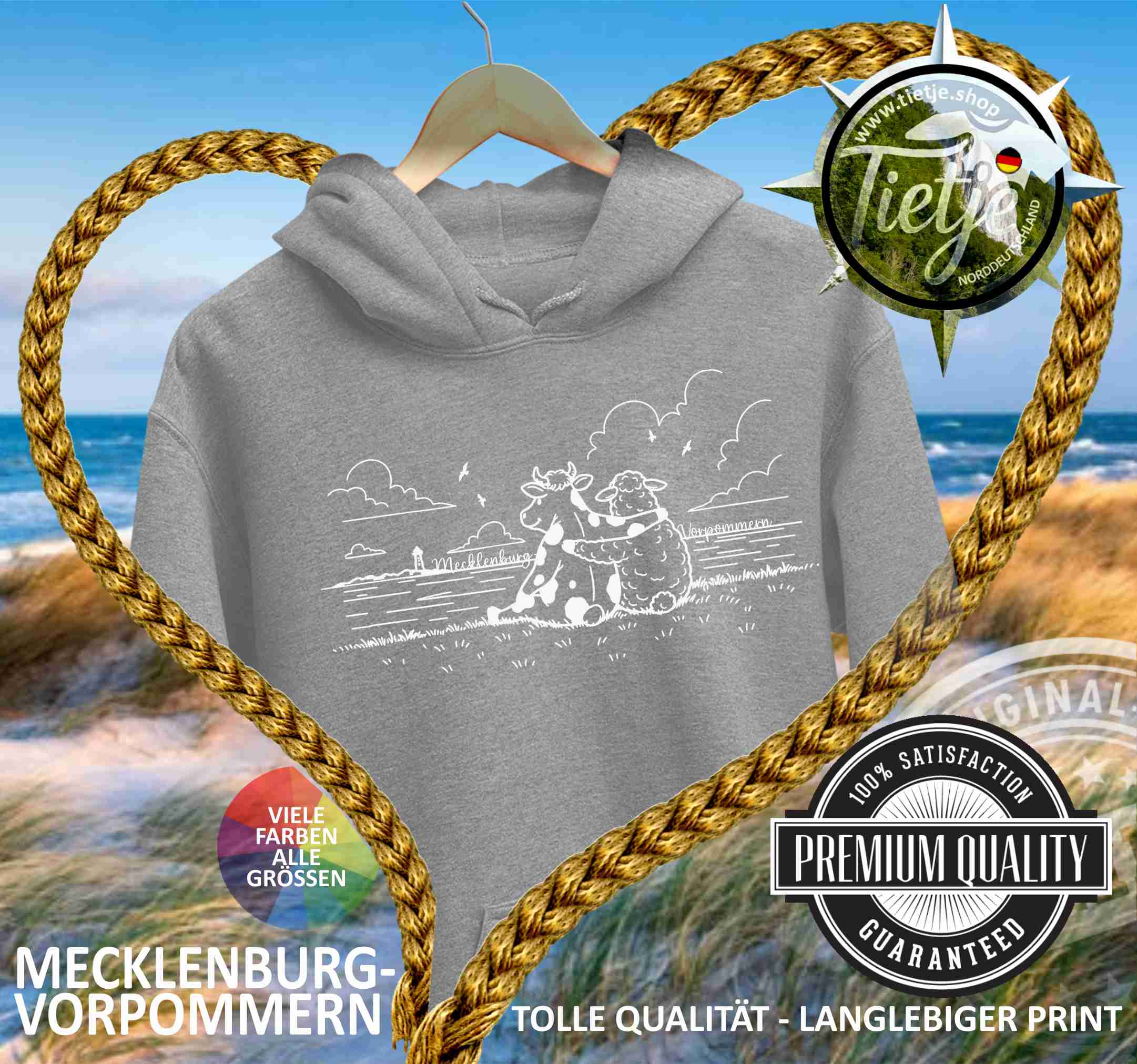 MECKLENBURG-VORPOMMERN - HEIMAT  - Unisex Kapuzenpullover Hoodie