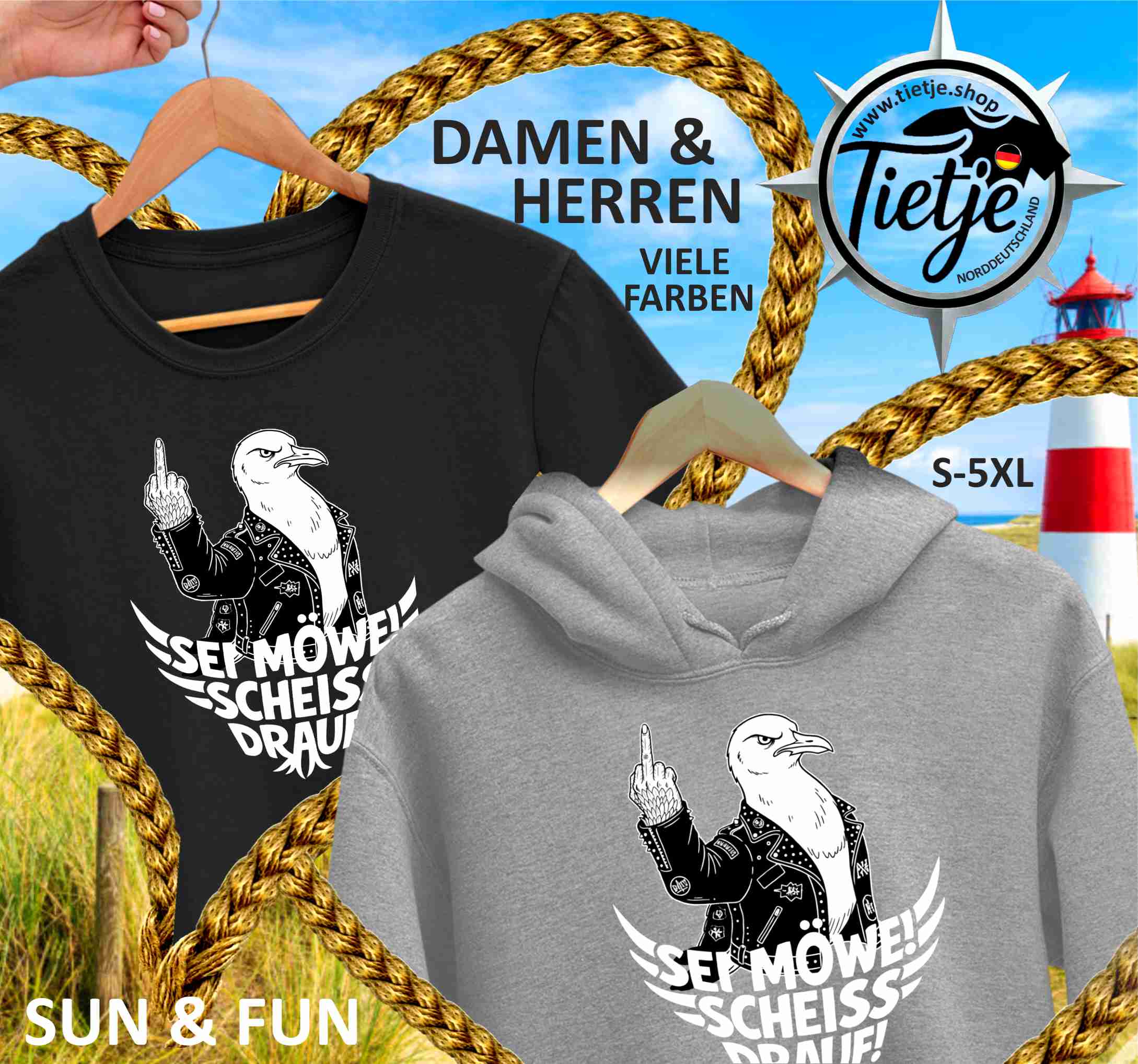 FUN & SUN - SEI MÖWE SCHEI** DRAUF  - Damen Premiumshirt