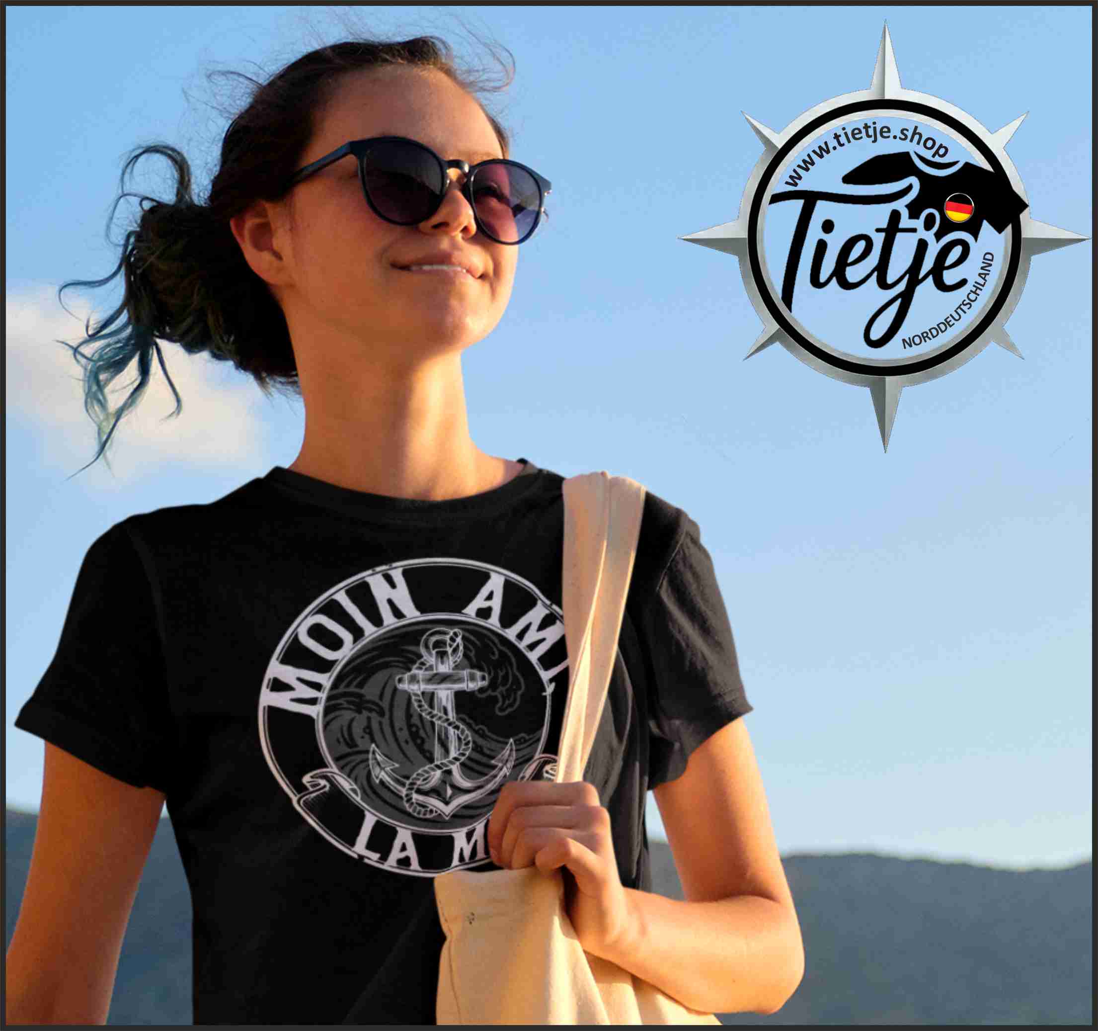 FUN & SUN - MOiN AMI LA MER  - Damen Premiumshirt
