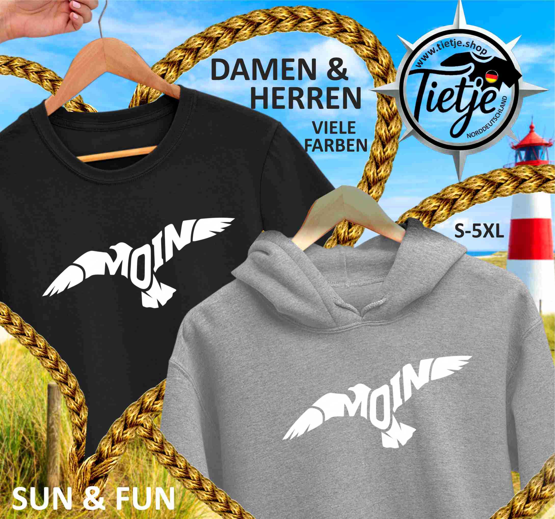 FUN & SUN - MOIN  - Unisex Kapuzenpullover Hoodie