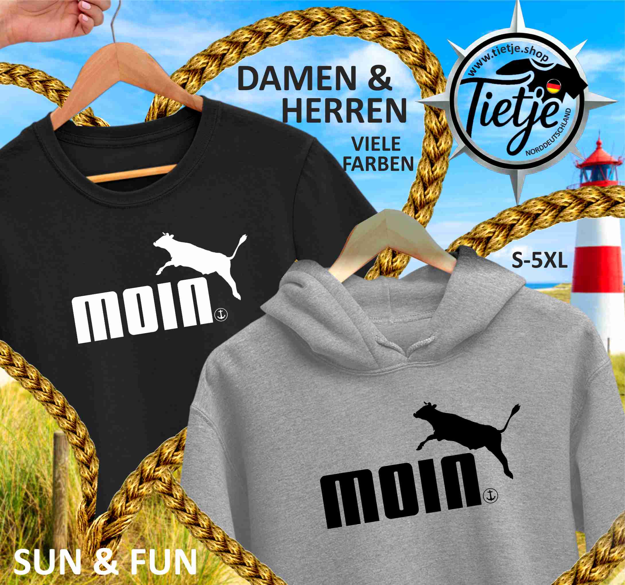 FUN & SUN - MOIN  - Unisex Kapuzenpullover Hoodie