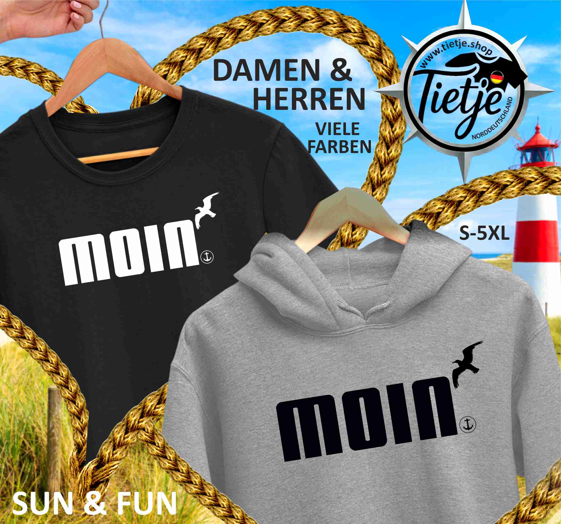 FUN & SUN - MOIN  - Unisex Kapuzenpullover Hoodie