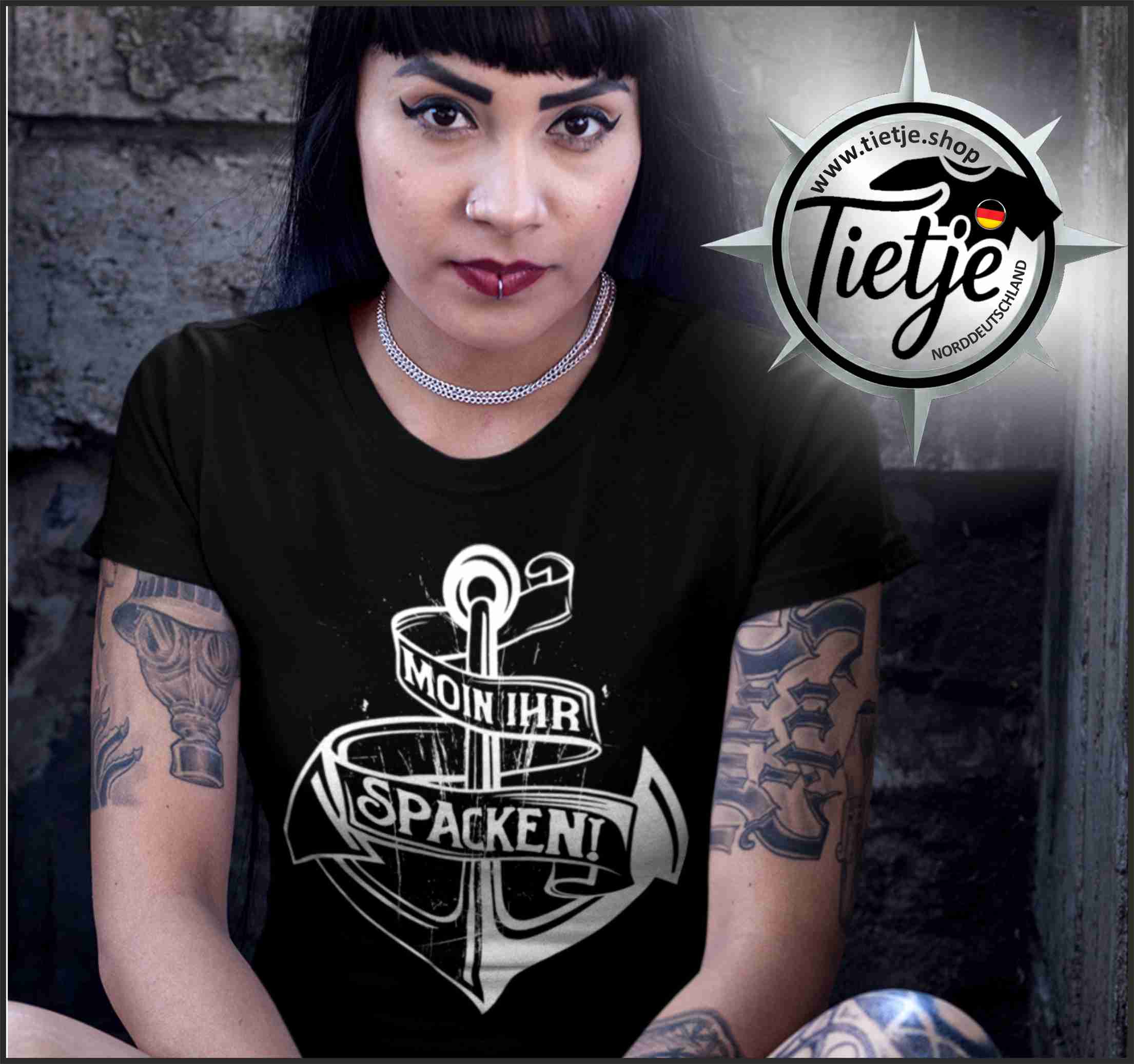 FUN & SUN - MOIN ihr SPACKEN  - Damen Premiumshirt