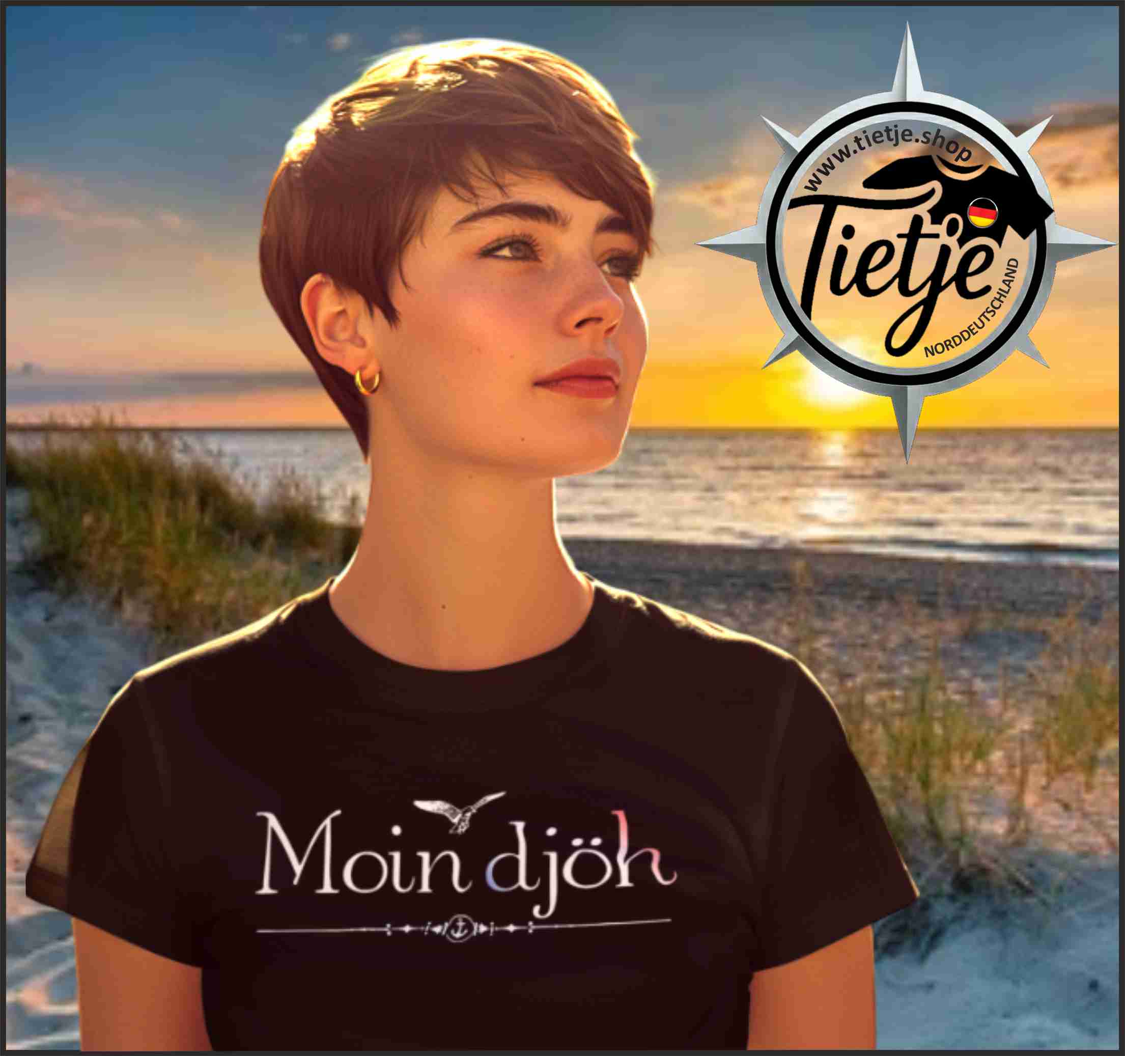 FUN & SUN - MOiN DJÖH  - Damen Premiumshirt