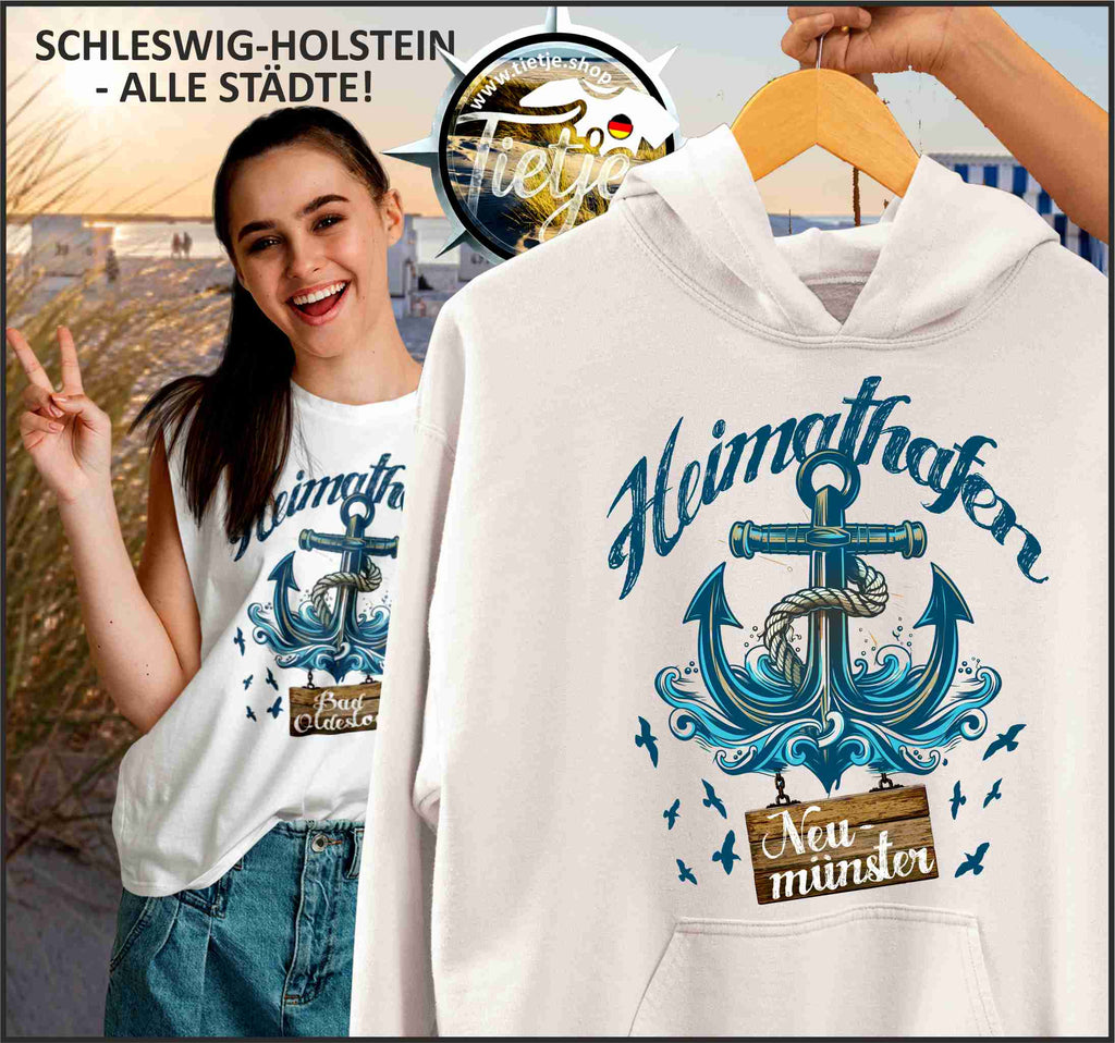 SCHLESWIG-HOLSTEIN - HEIMATHAFEN - Neumünster  - Unisex Kapuzenpullover Hoodie
