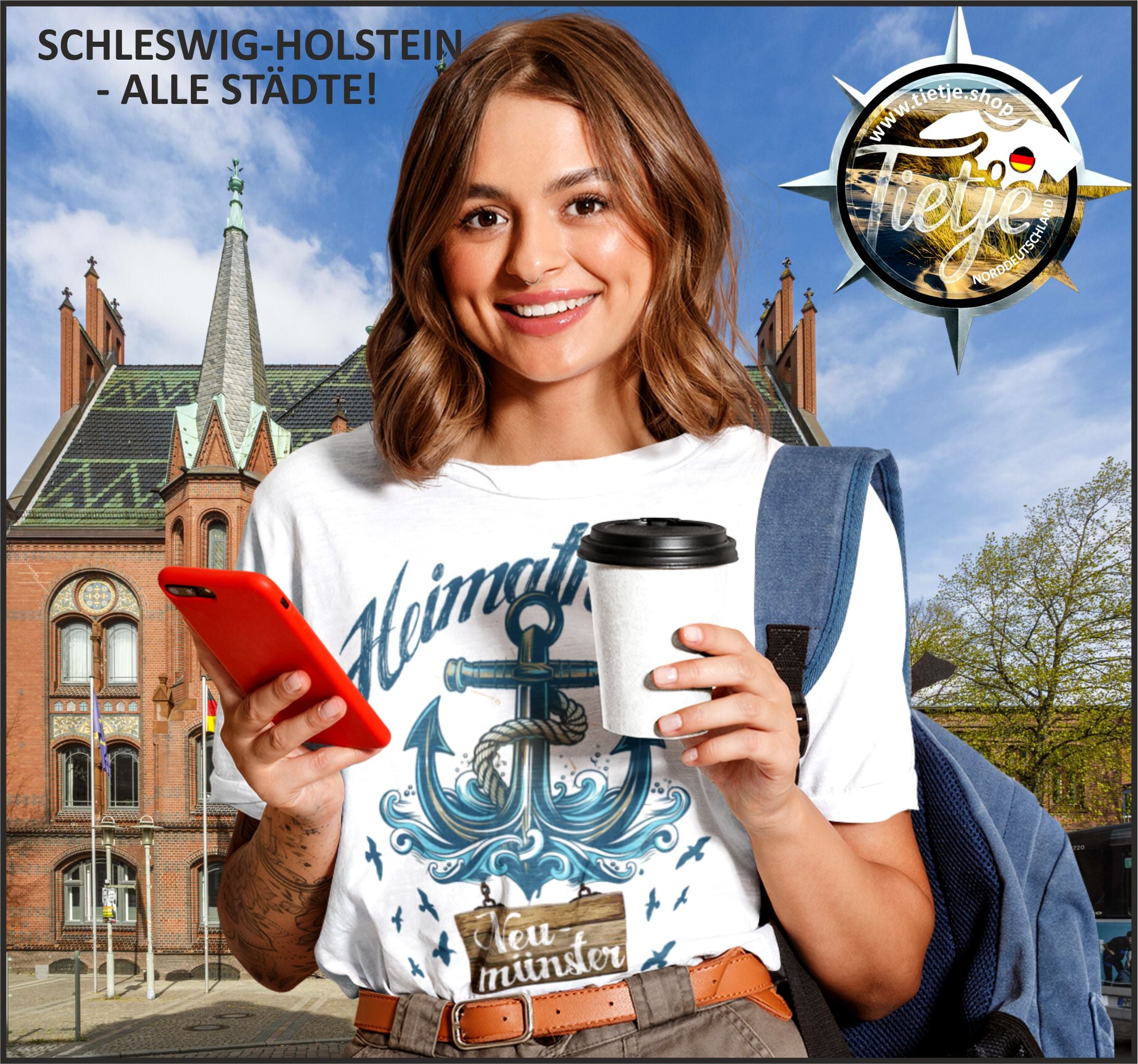 SCHLESWIG-HOLSTEIN - HEIMATHAFEN - Neumünster  - Damen Premiumshirt