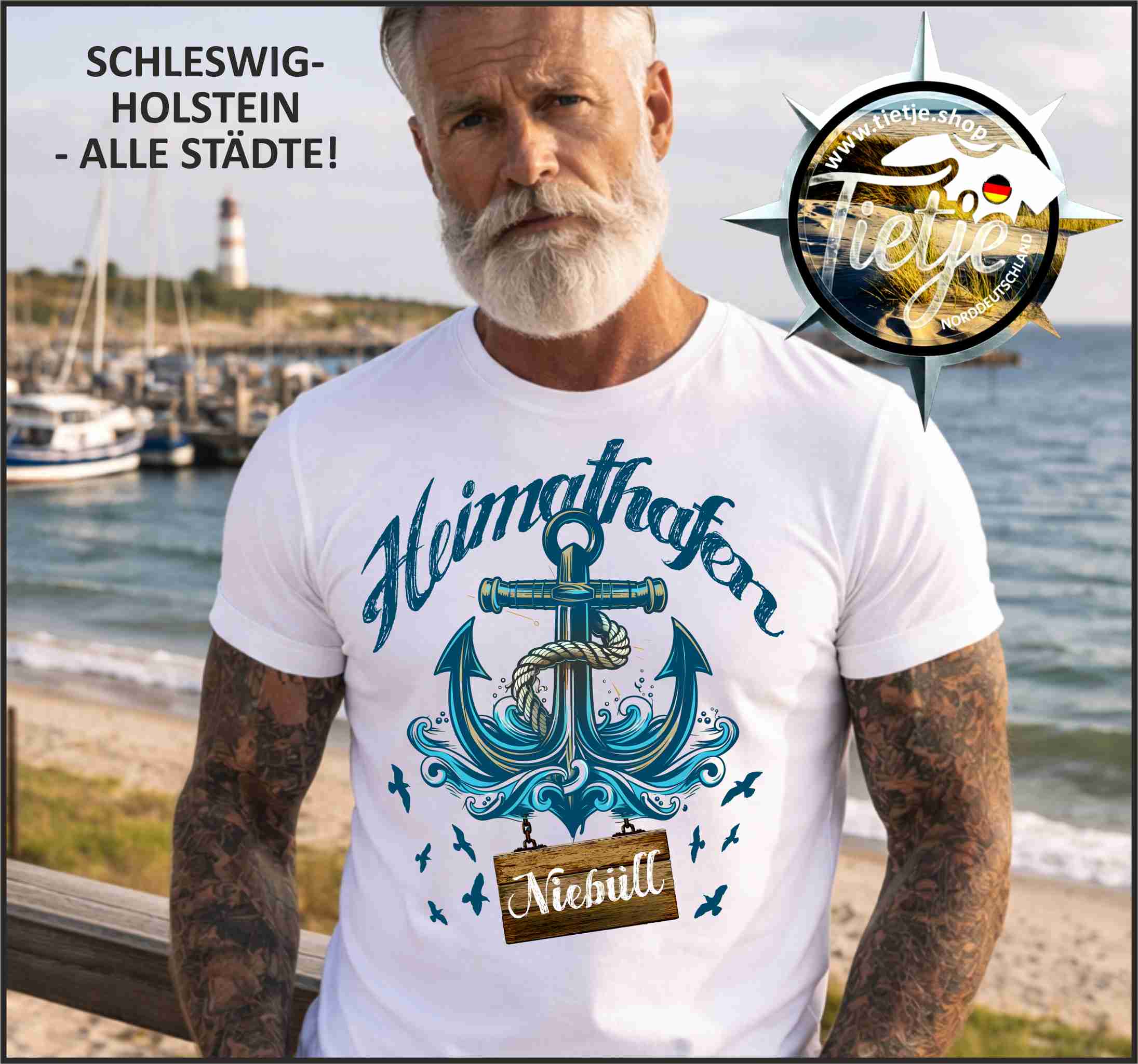 SCHLESWIG-HOLSTEIN - HEIMATHAFEN - Niebüll  - Herren Shirt