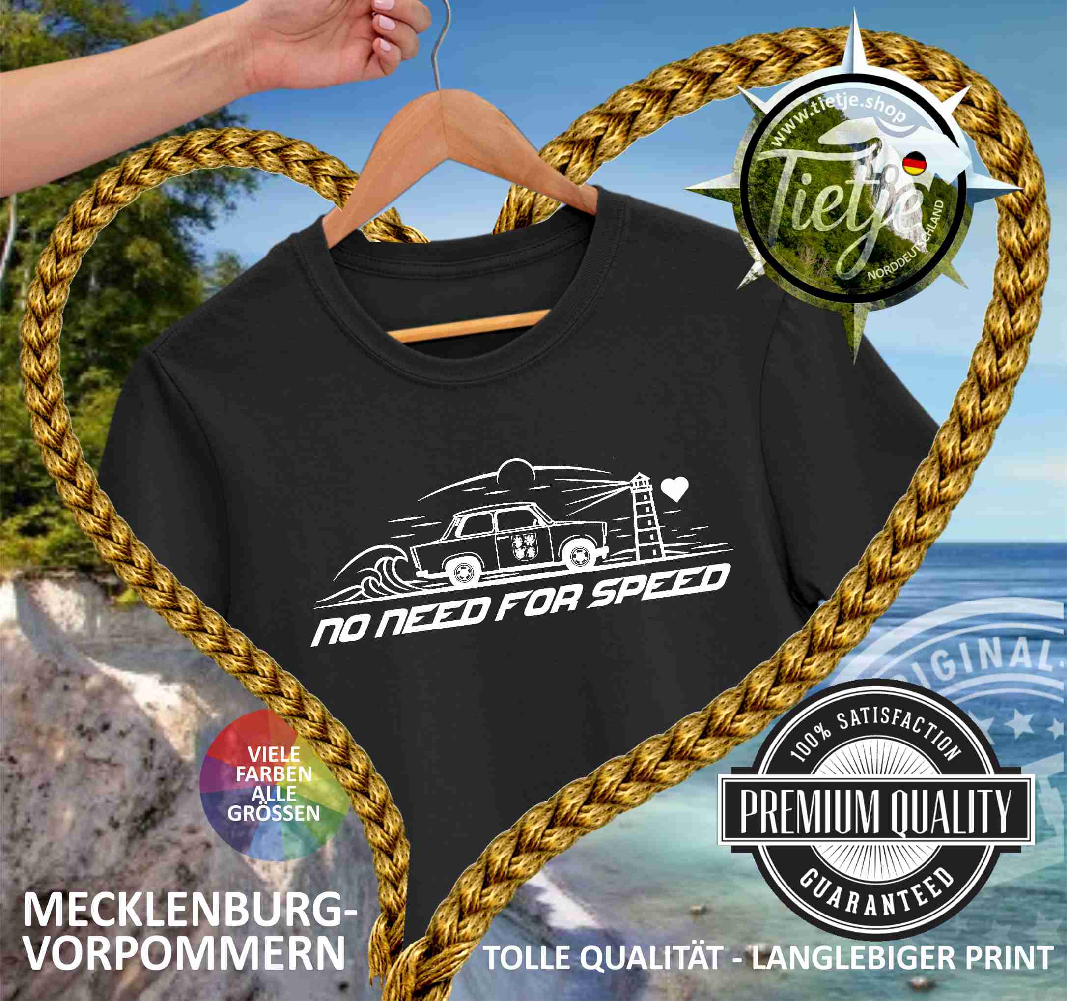 MECKLENBURG-VORPOMMERN - NO NEED FOR SPEED  - Herren Shirt