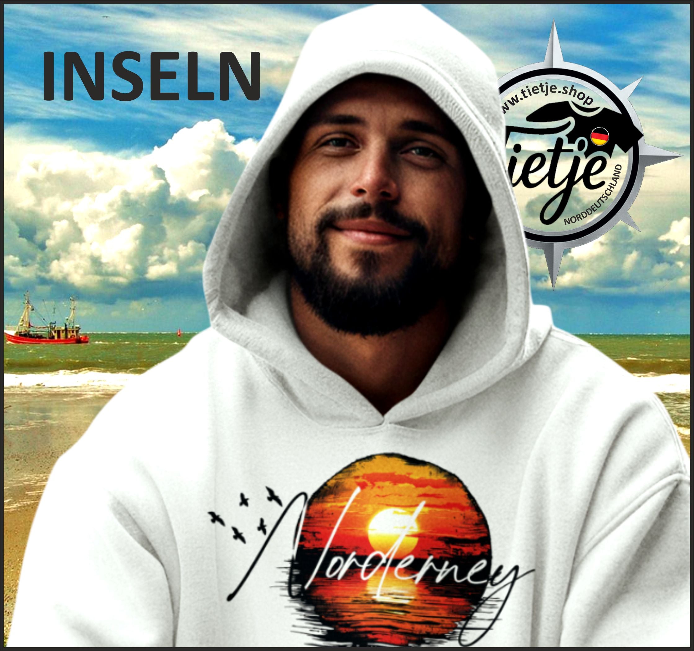 INSELN - NORDERNEY  - Unisex Kapuzenpullover Hoodie