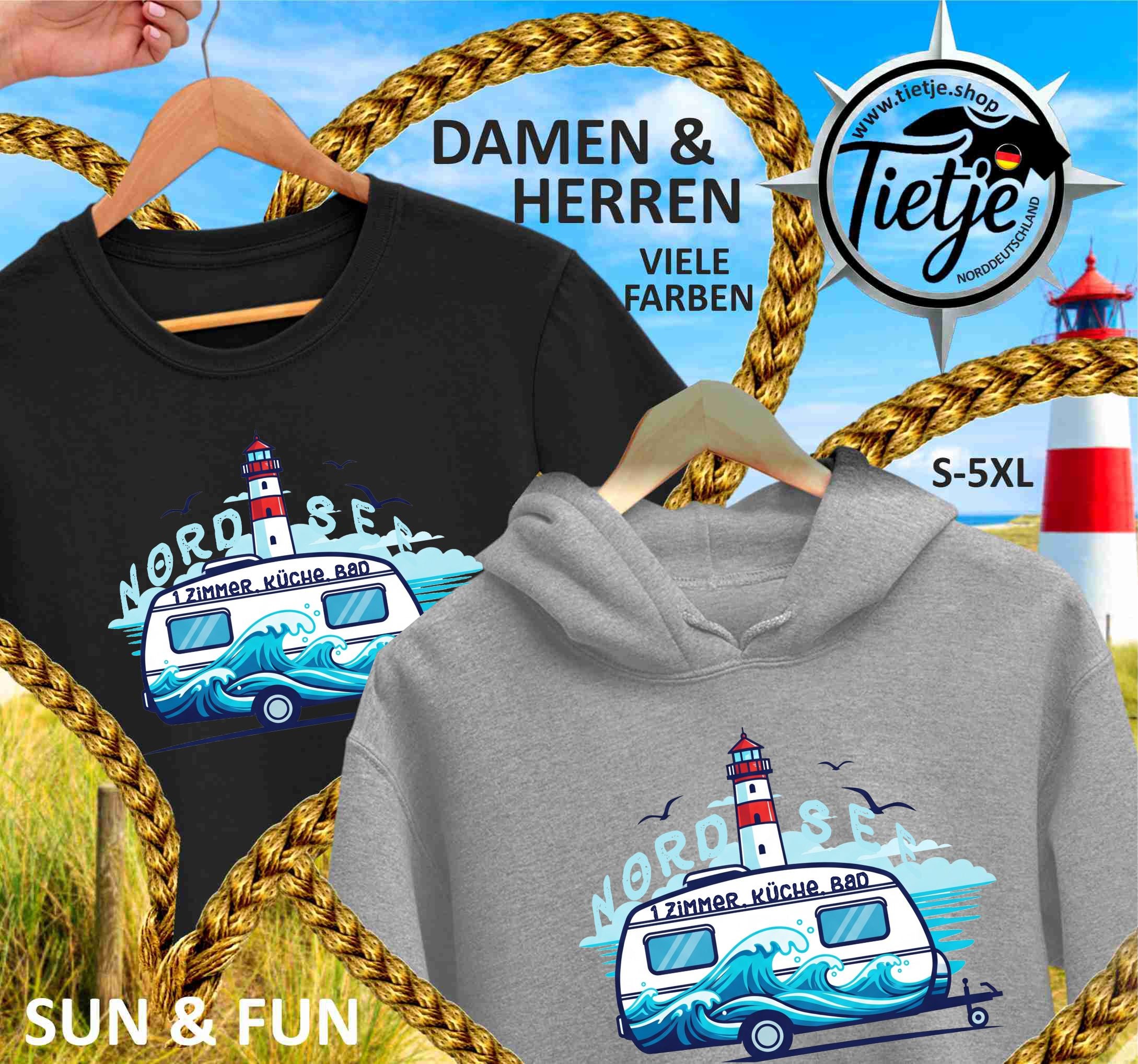 FUN & SUN - NORDSEE - 1 ZKB  - Damen Premiumshirt