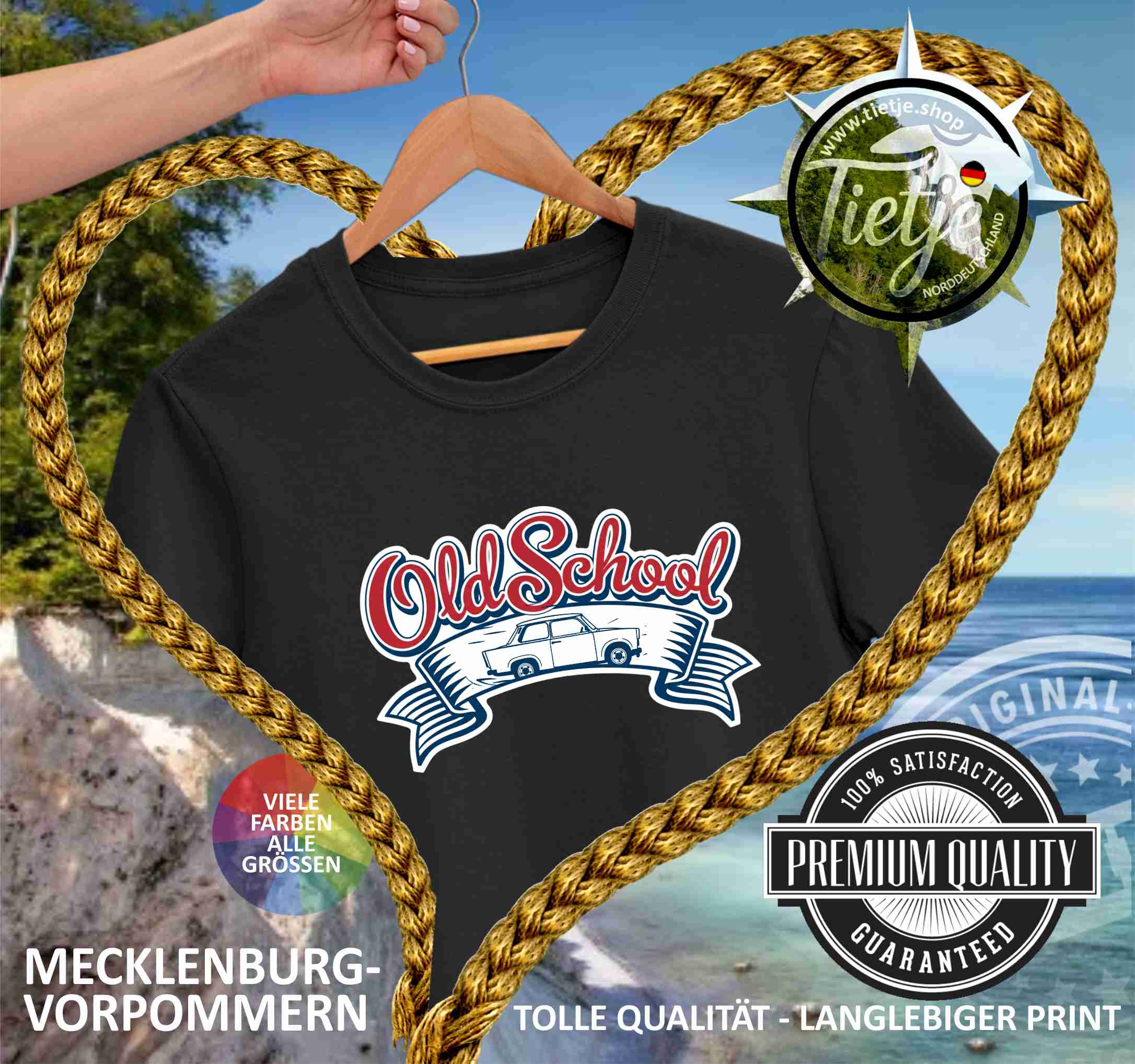MECKLENBURG-VORPOMMERN - OLD SCHOOL  - Damen Premiumshirt