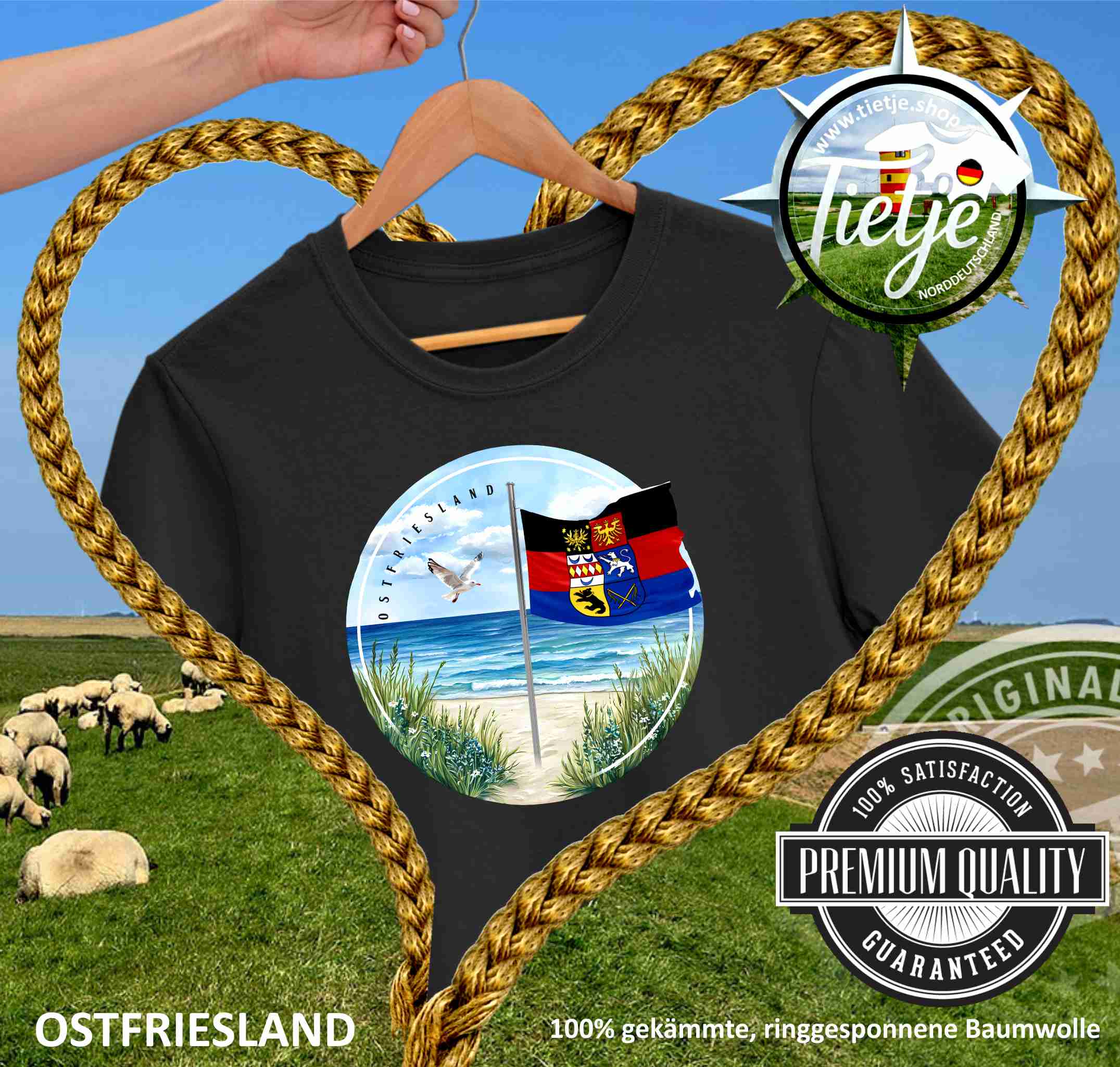 OSTFRIESLAND -  FLAGGE  - Herren Shirt