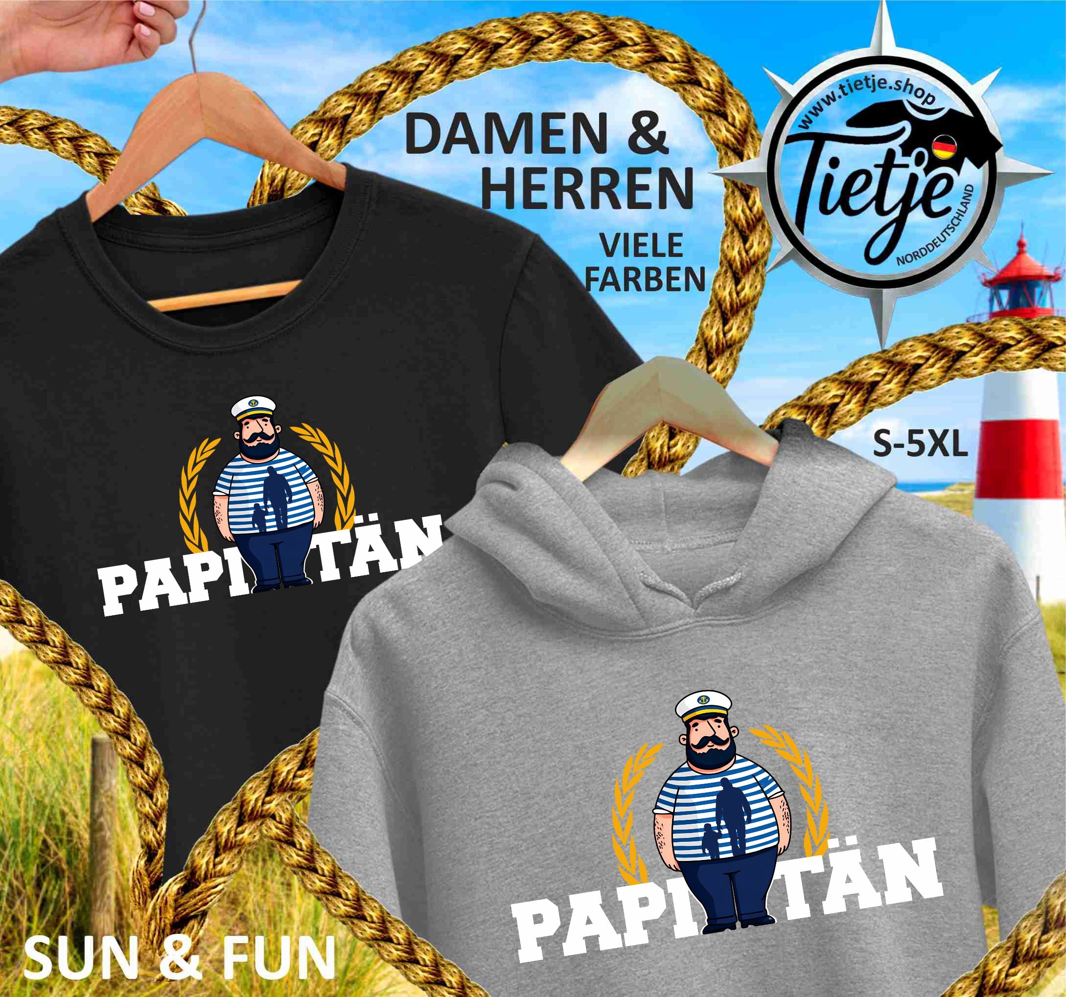 FUN & SUN - PAPITÄN  - Herren Shirt