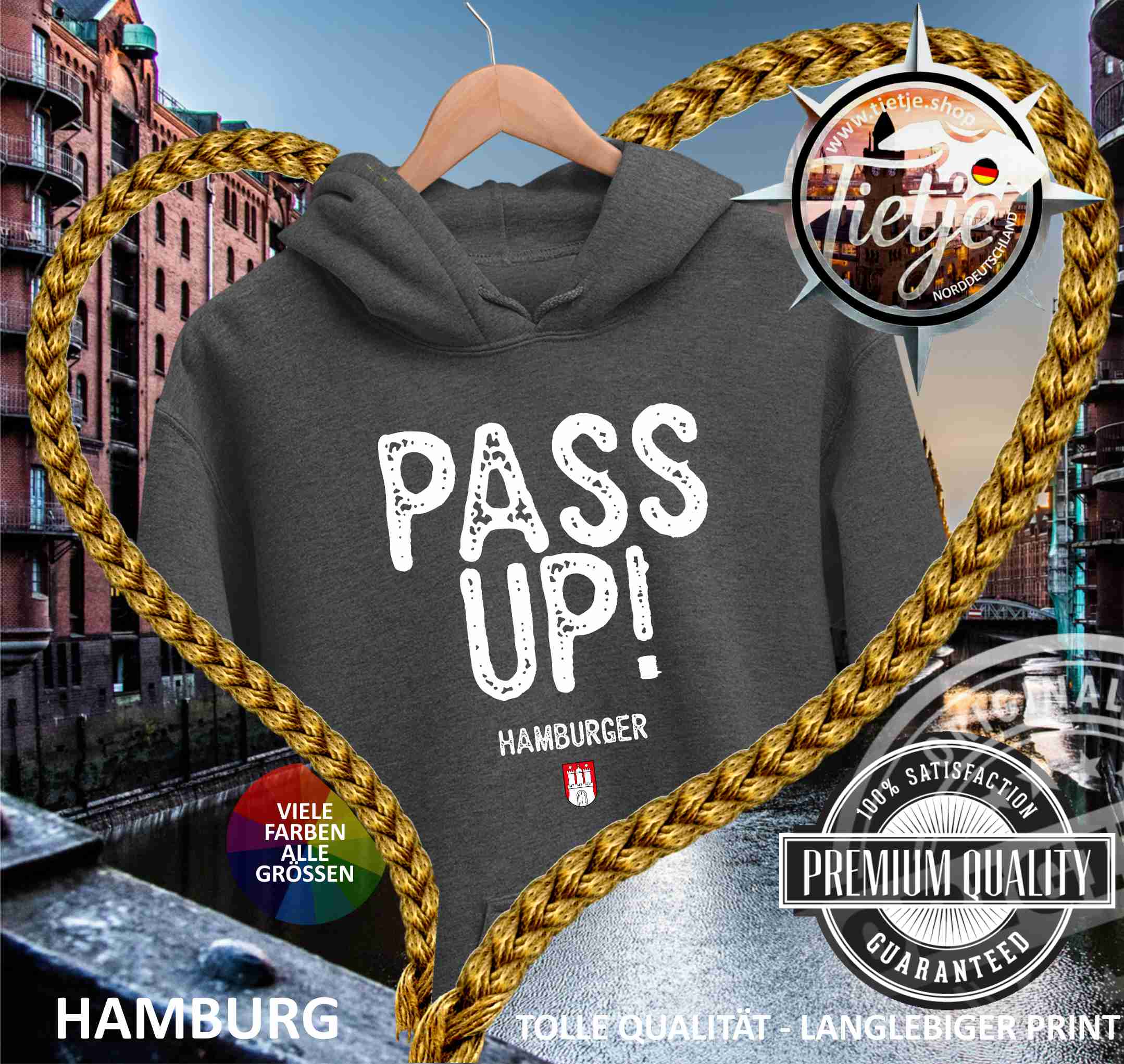 HAMBURG - PASS UP - HAMBURGER  - Unisex Kapuzenpullover Hoodie