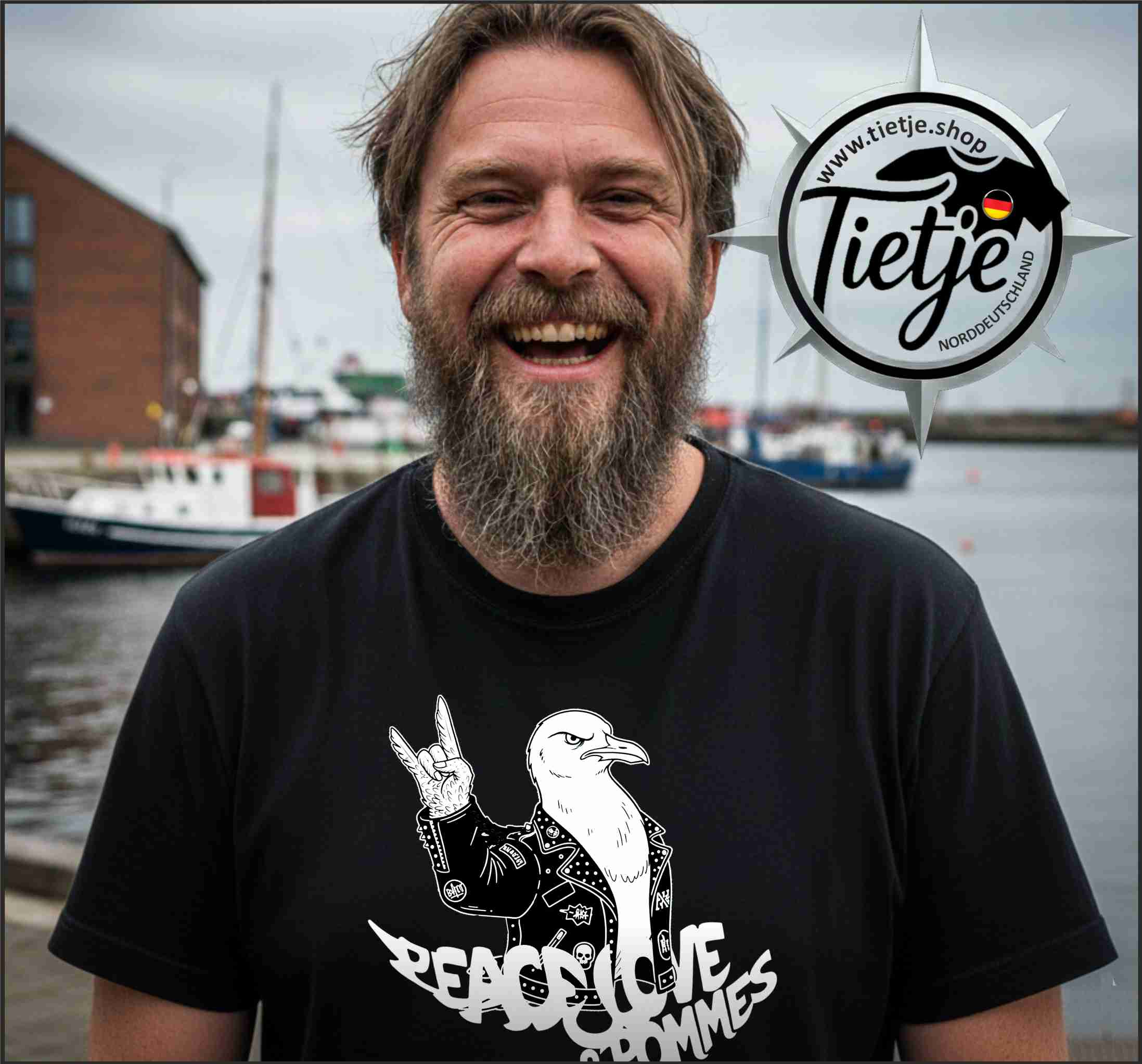 FUN & SUN - PEACE, LOVE & POMMES  - Herren Shirt