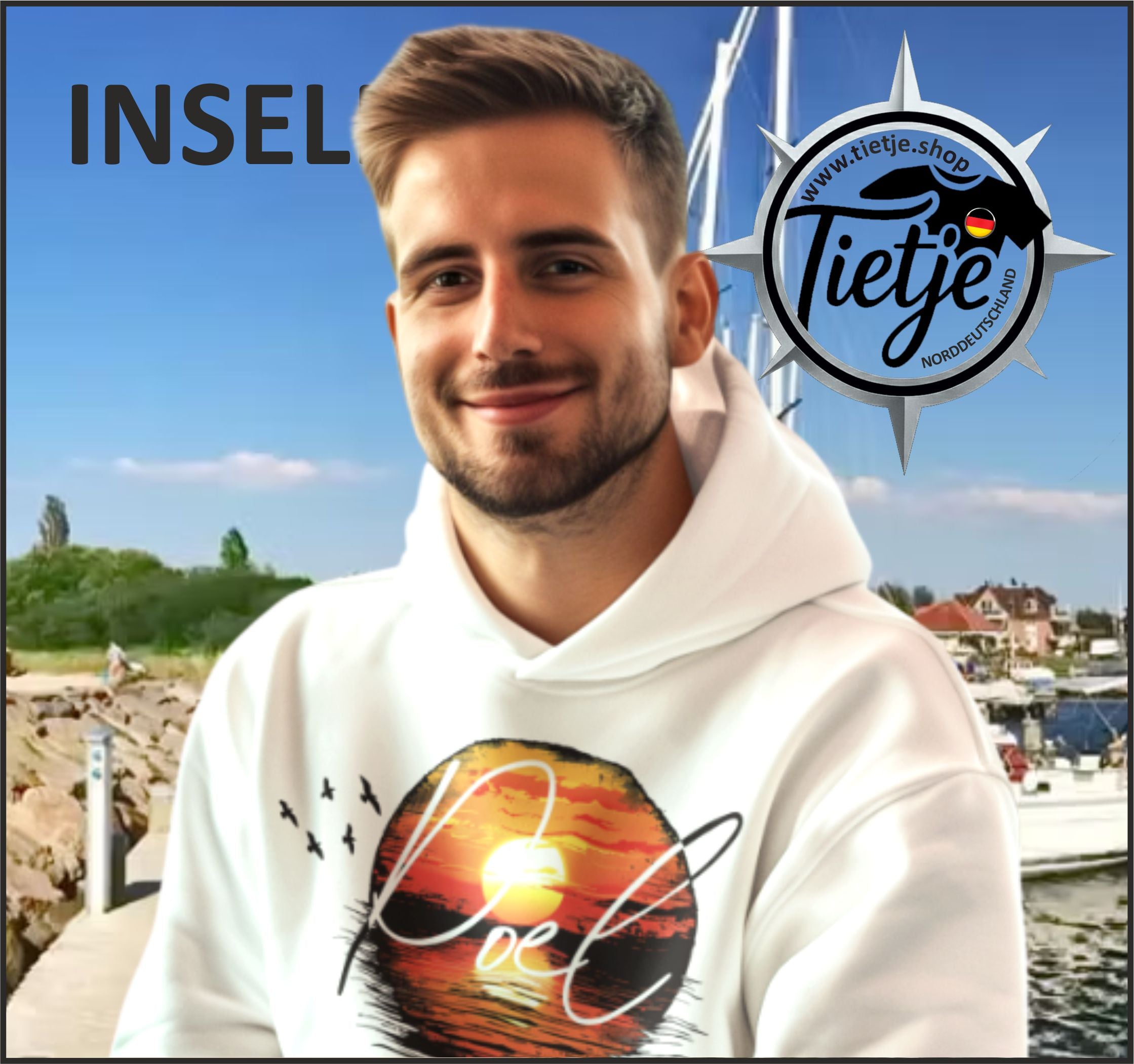 INSELN - POEL  - Unisex Kapuzenpullover Hoodie