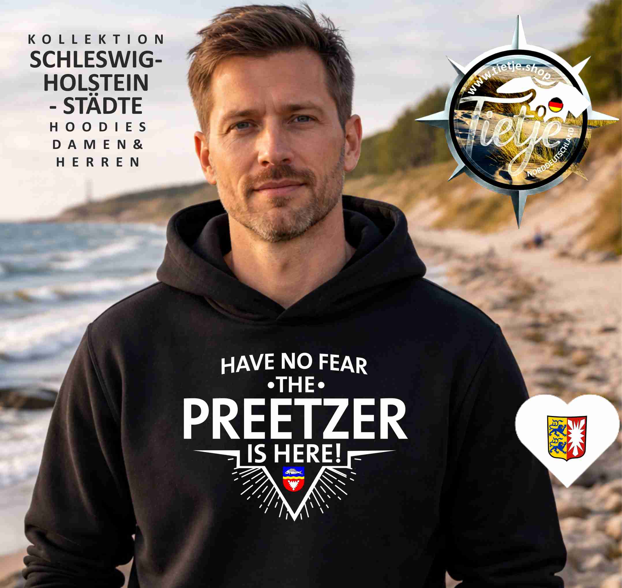 SCHLESWIG-HOLSTEIN - Städte - PREETZER  - Unisex Kapuzenpullover Hoodie