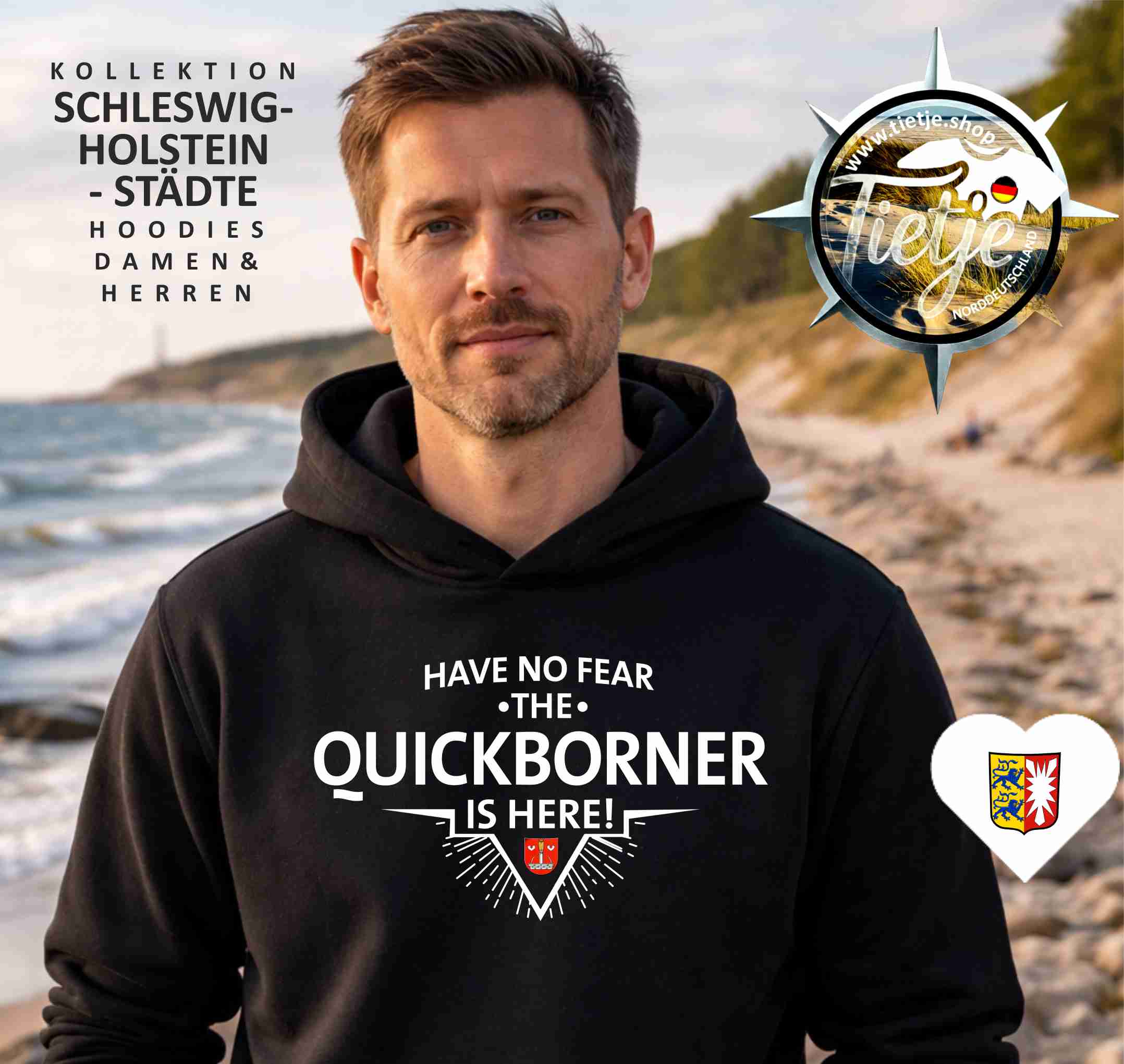 SCHLESWIG-HOLSTEIN - Städte - QUICKBORNER  - Unisex Kapuzenpullover Hoodie