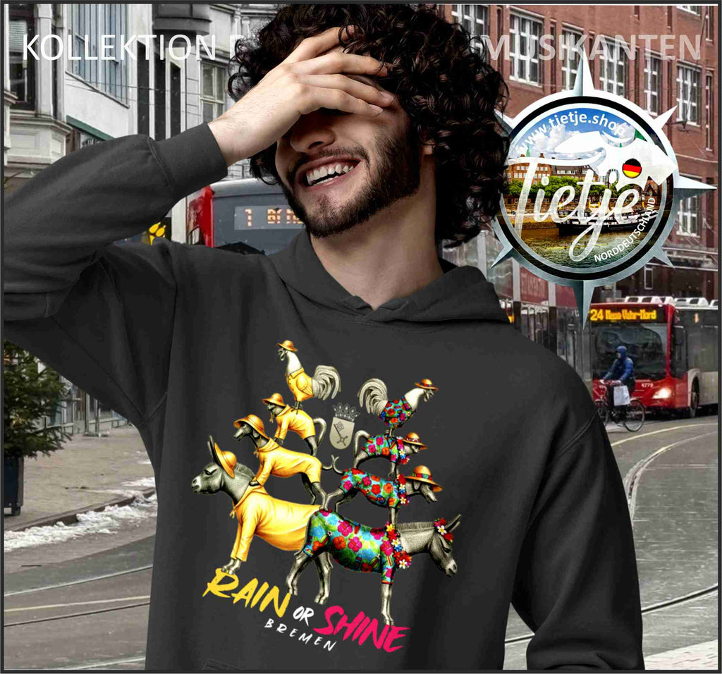 BREMEN - Stadtmusikanten - RAIN or SHINE  - Unisex Kapuzenpullover Hoodie