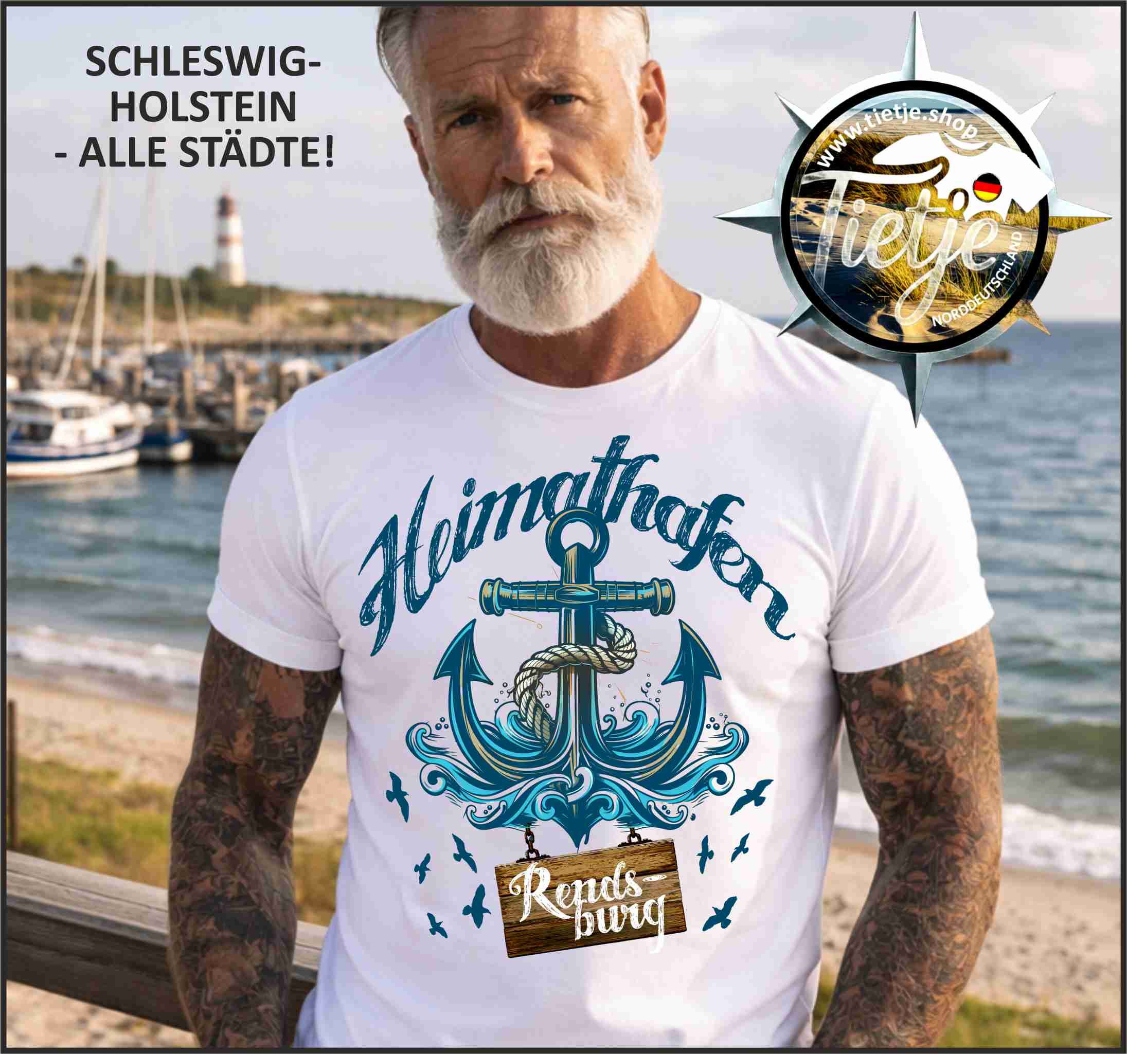 SCHLESWIG-HOLSTEIN - HEIMATHAFEN - Rendsburg  - Herren Shirt
