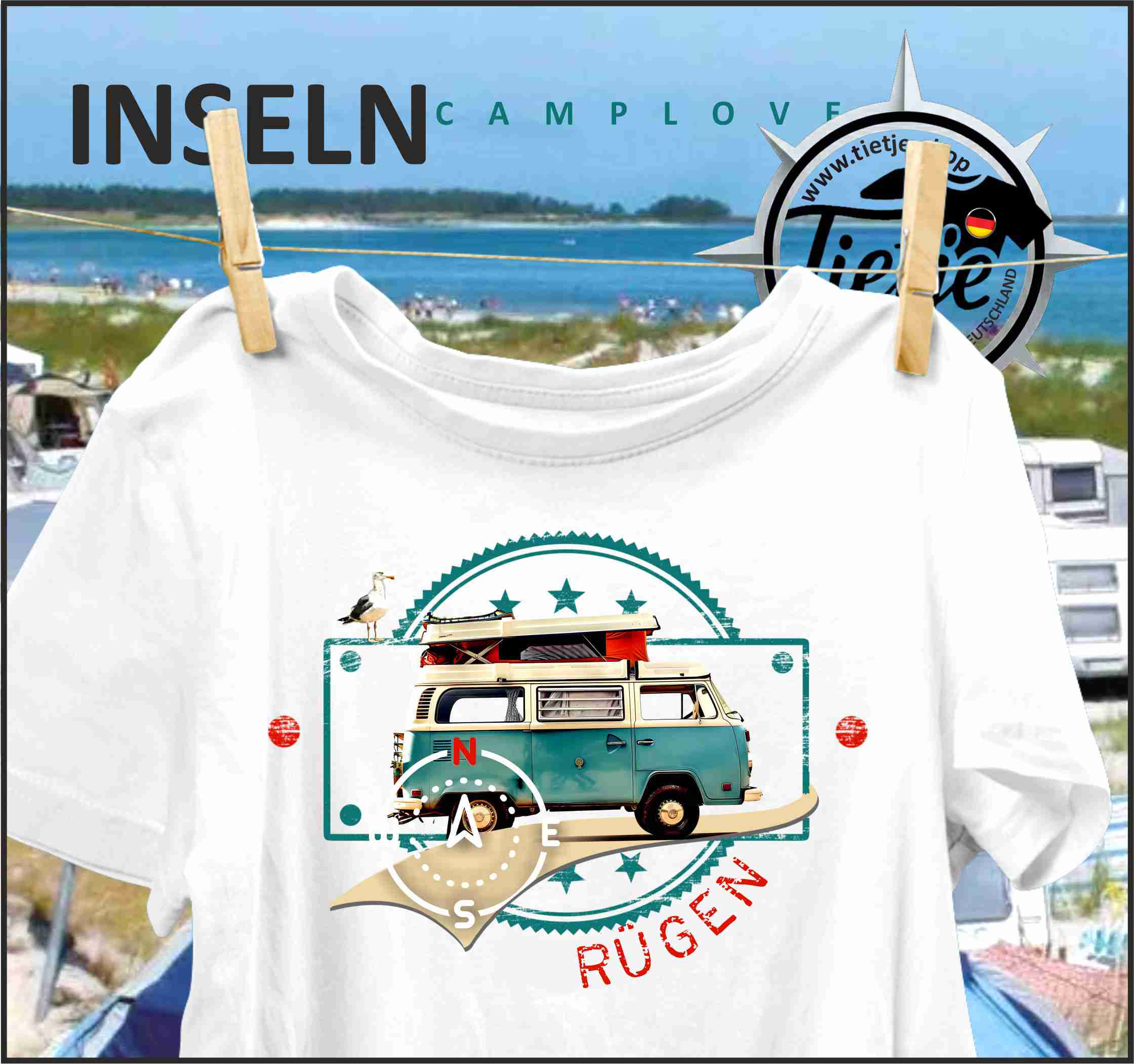 INSELN - RÜGEN - CAMPLOVE - Herren Shirt