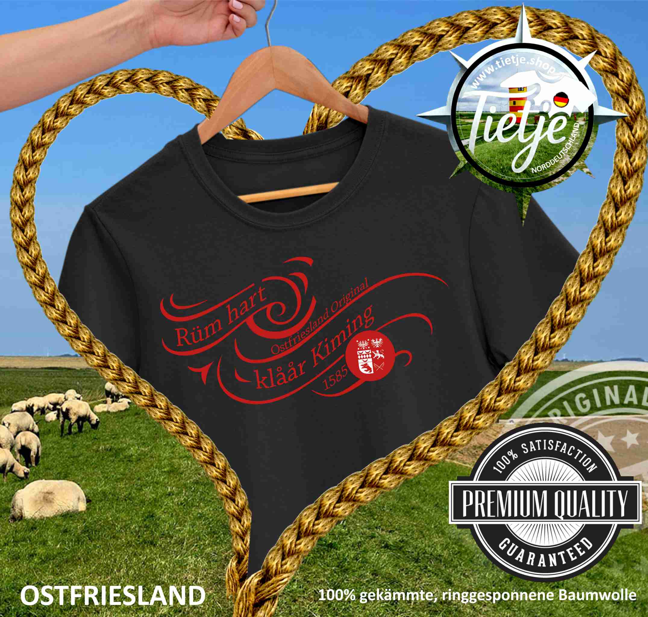 OSTFRIESLAND - RÜM HART   - Herren Shirt
