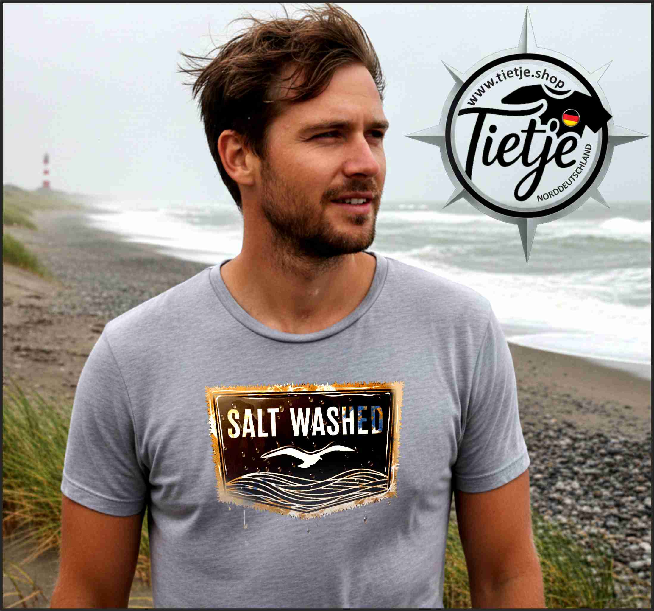 FUN & SUN - SALT washed  - Herren Shirt