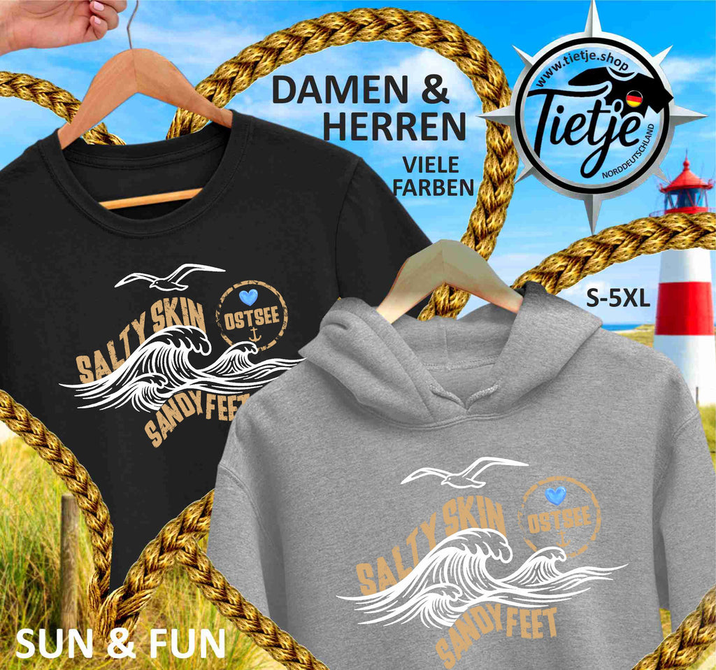 FUN & SUN - SALTY skin - SANDY feet - OSTSEE  - Damen Premiumshirt