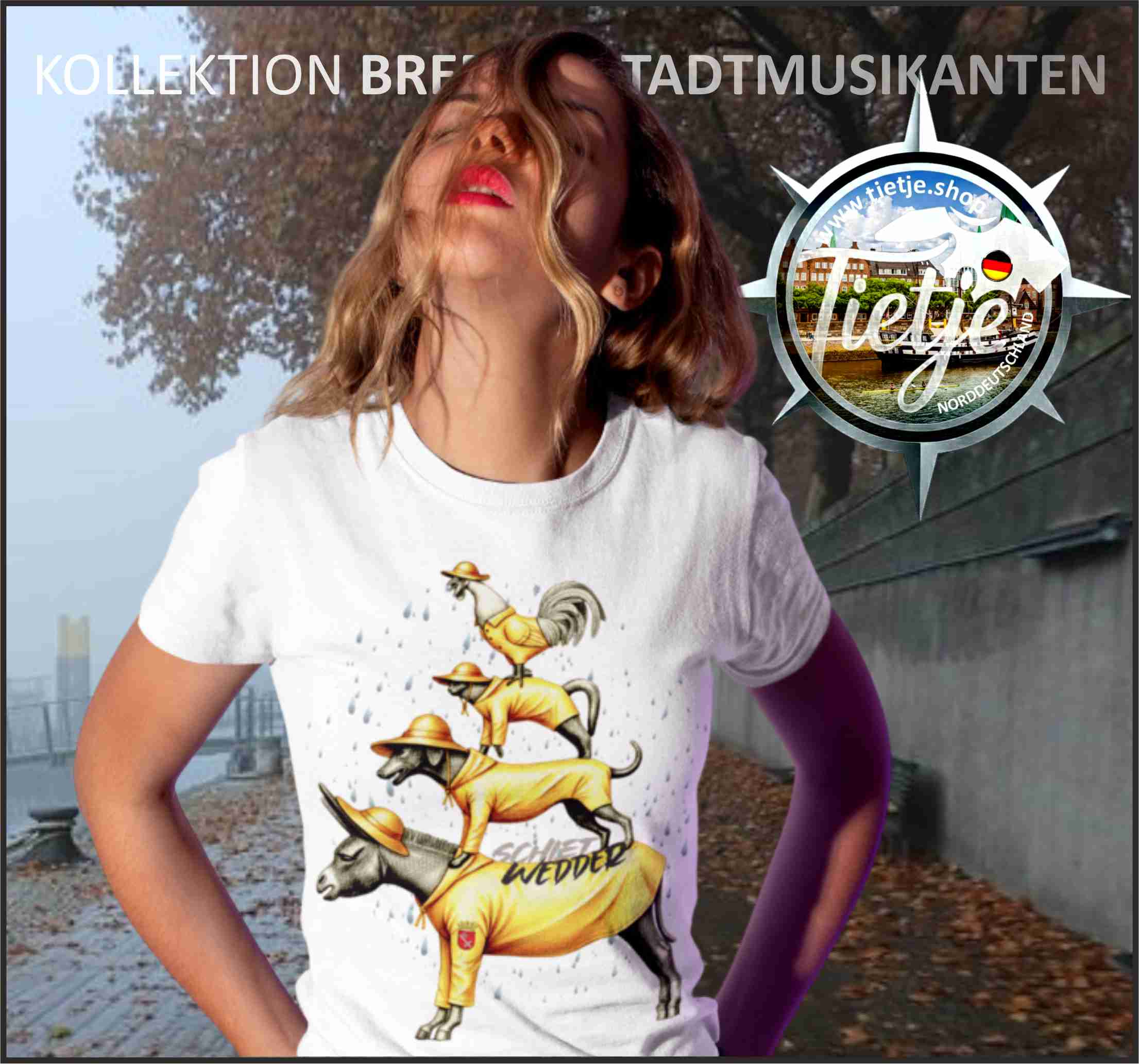 BREMEN - Stadtmusikanten - SCHIETWEDDER  - Damen Premiumshirt