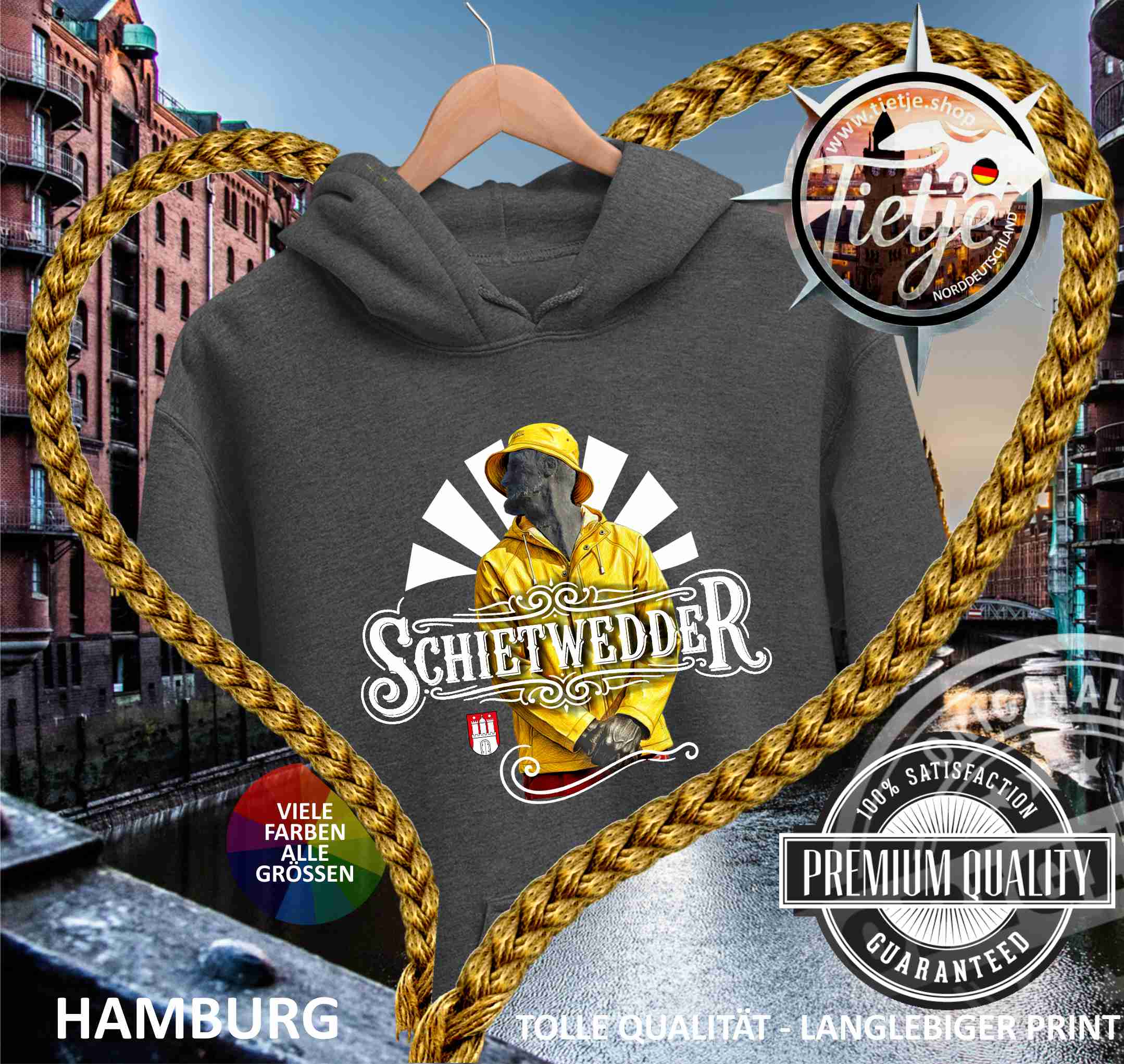 HAMBURG - SCHIETWEDDER  - Unisex Kapuzenpullover Hoodie