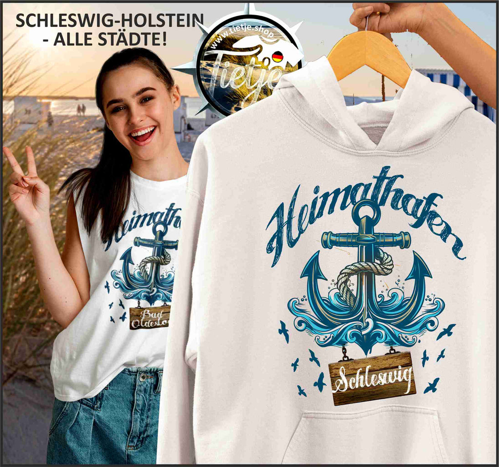 SCHLESWIG-HOLSTEIN - HEIMATHAFEN - Schleswig  - Unisex Kapuzenpullover Hoodie