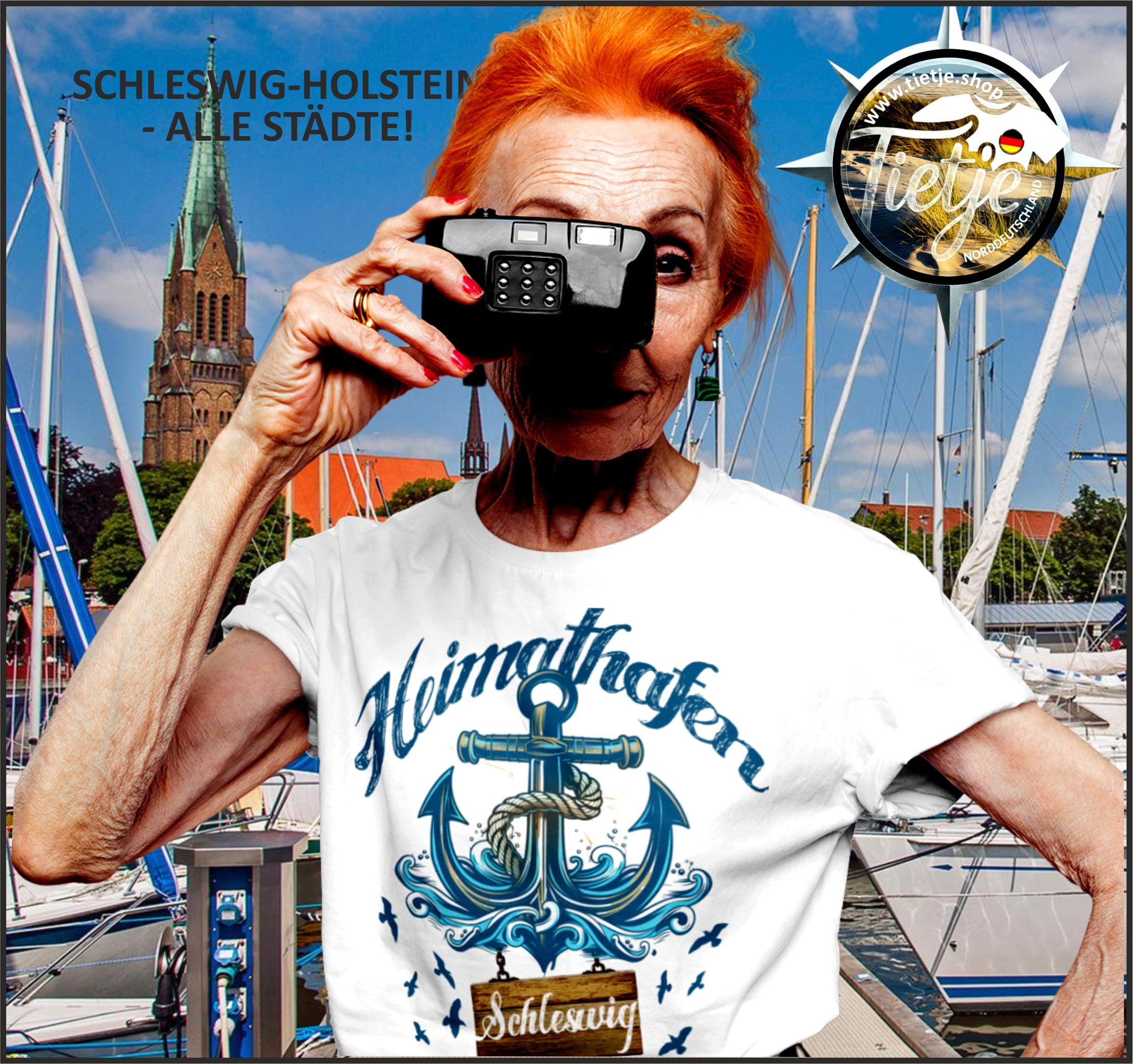SCHLESWIG-HOLSTEIN - HEIMATHAFEN - Schleswig  - Damen Premiumshirt