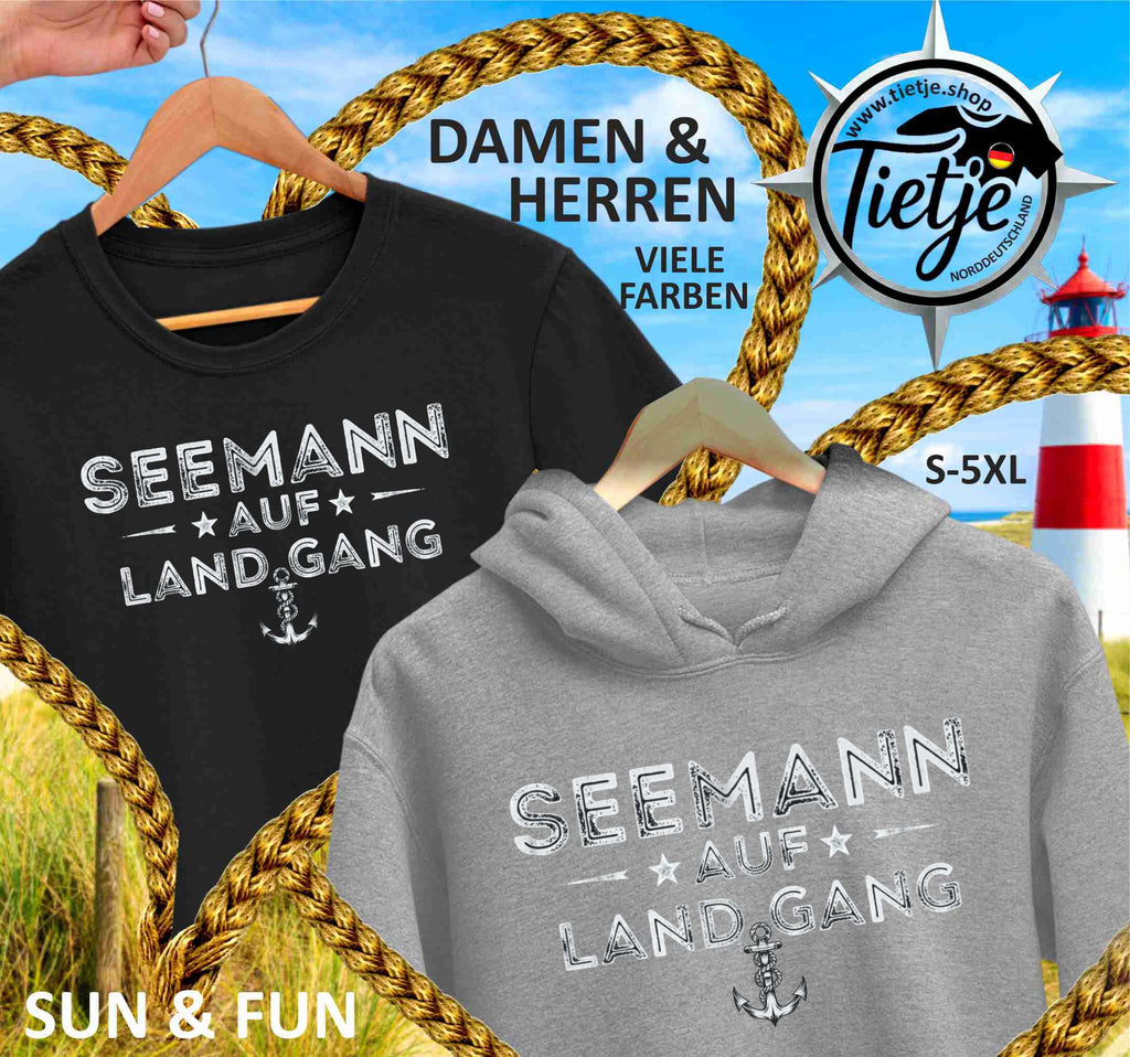 FUN & SUN - SEEMANN auf LANDGANG  - Unisex Kapuzenpullover Hoodie