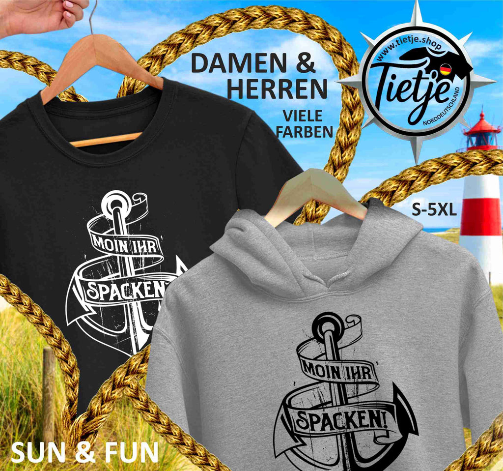 FUN & SUN - MOIN ihr SPACKEN  - Unisex Kapuzenpullover Hoodie