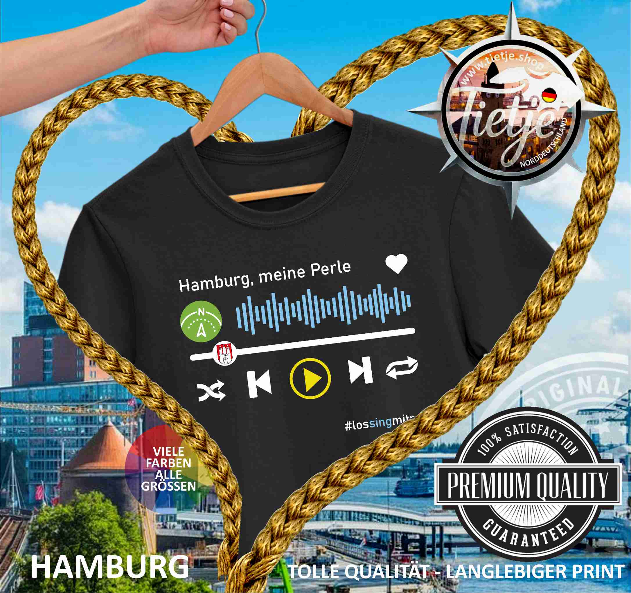 HAMBURG - Spotify  - Damen Premiumshirt