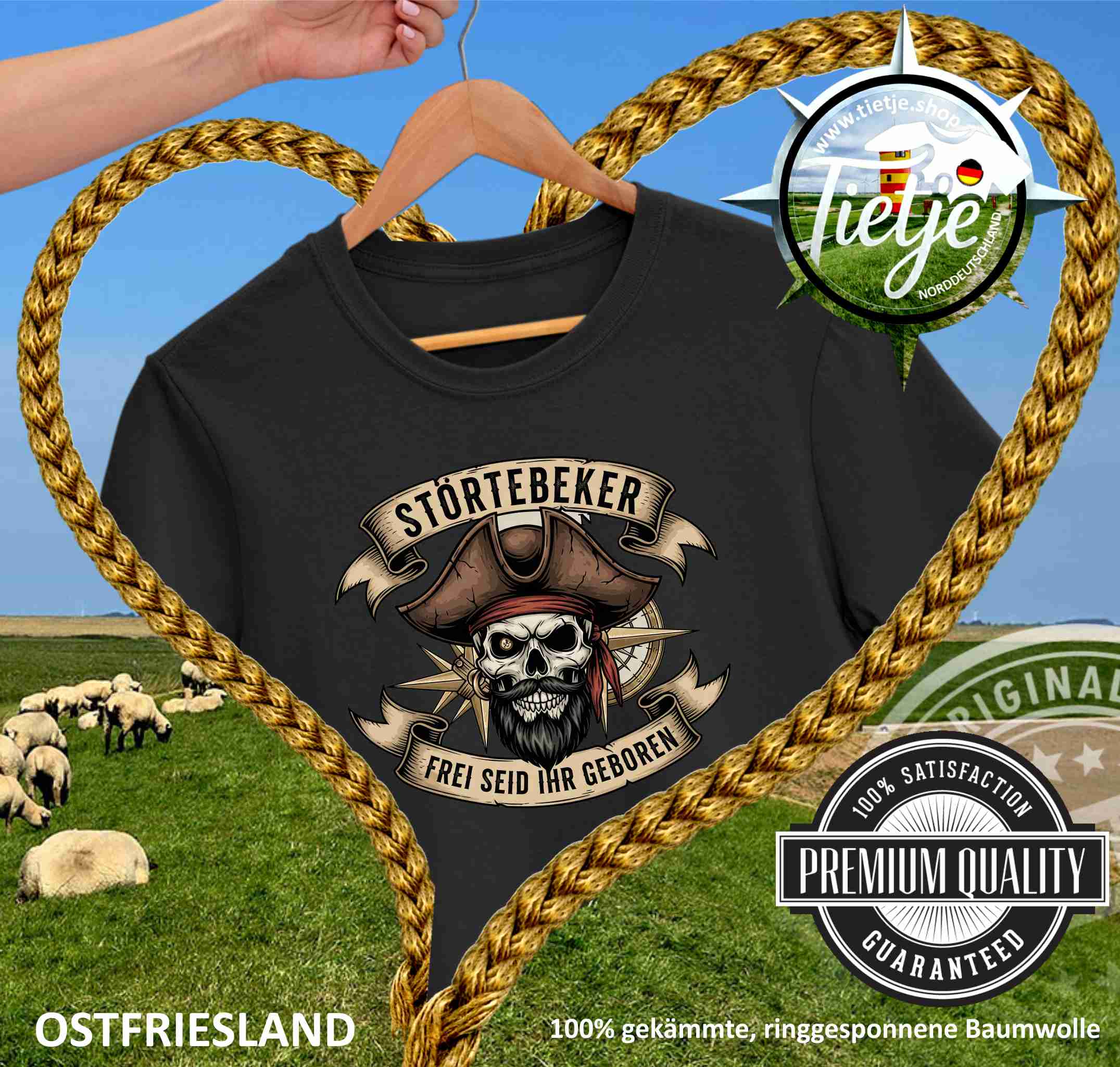 OSTFRIESLAND - STÖRTEBEKER  - Herren Shirt