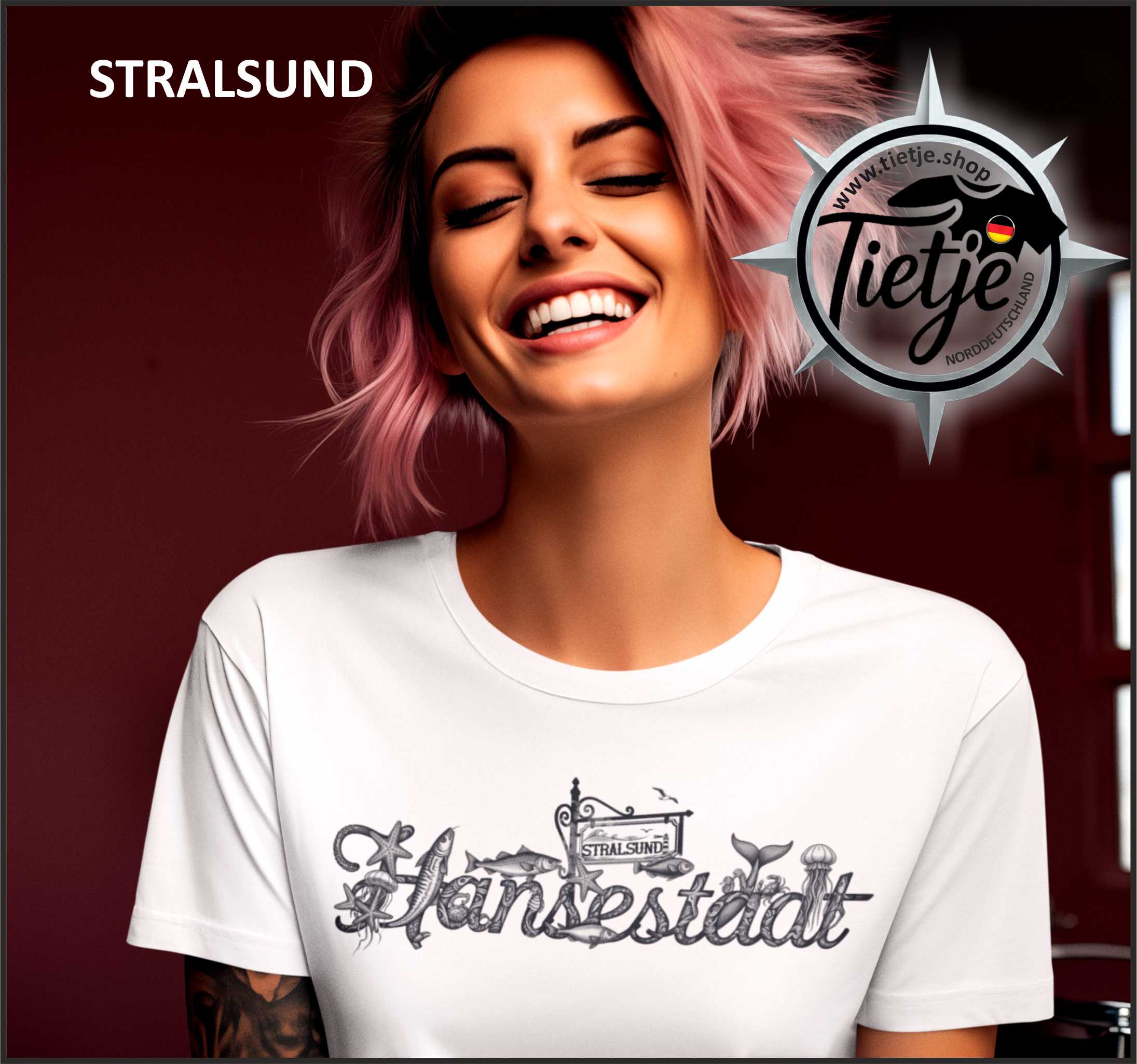 MECKLENBURG-VORPOMMERN - HANSESTADT STRALSUND  - Damen Premiumshirt