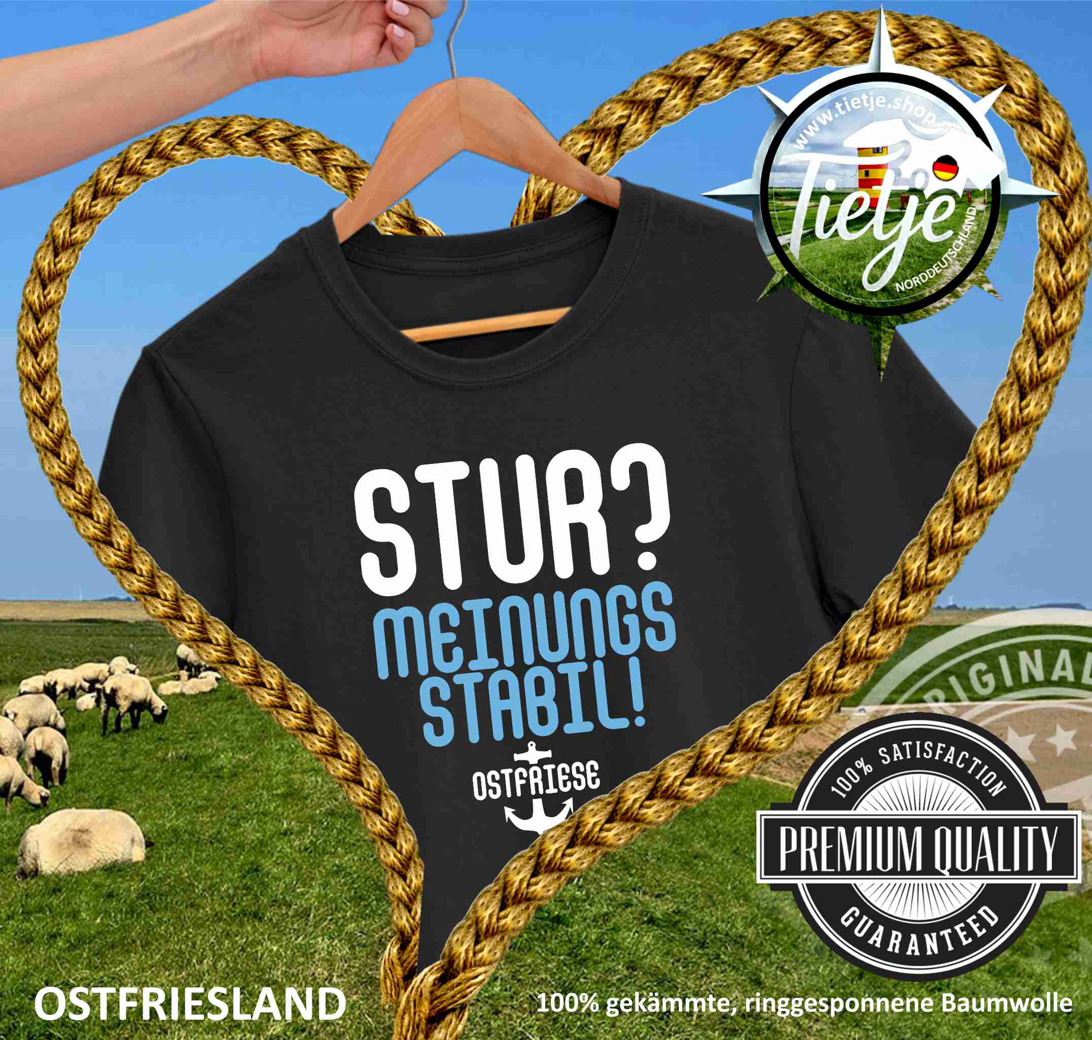 OSTFRIESLAND - STUR? MEINUNGSSTABIL!  - Herren Shirt