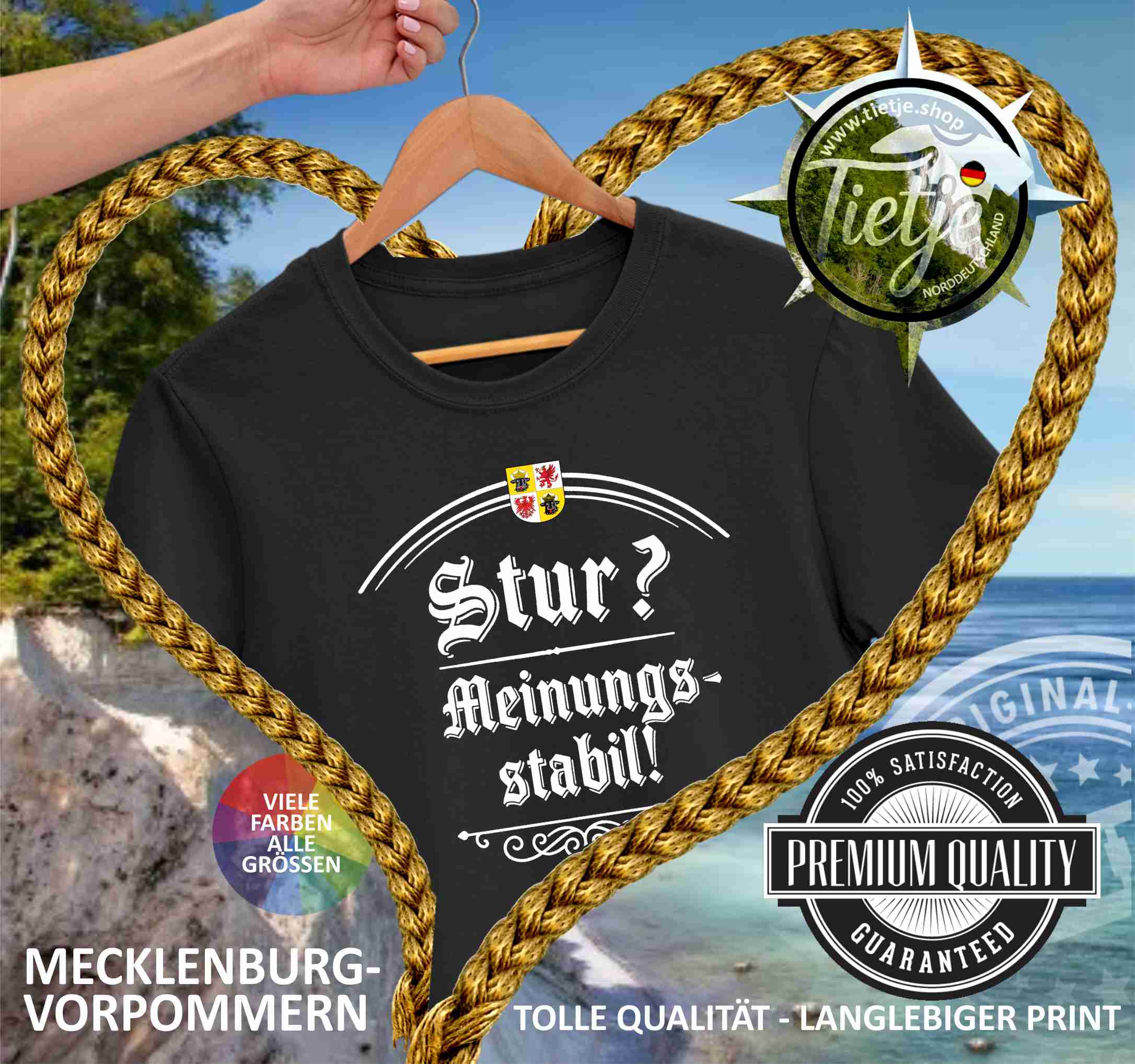 MECKLENBURG-VORPOMMERN - STUR? MEINUNGSSTABIL!  - Herren Shirt