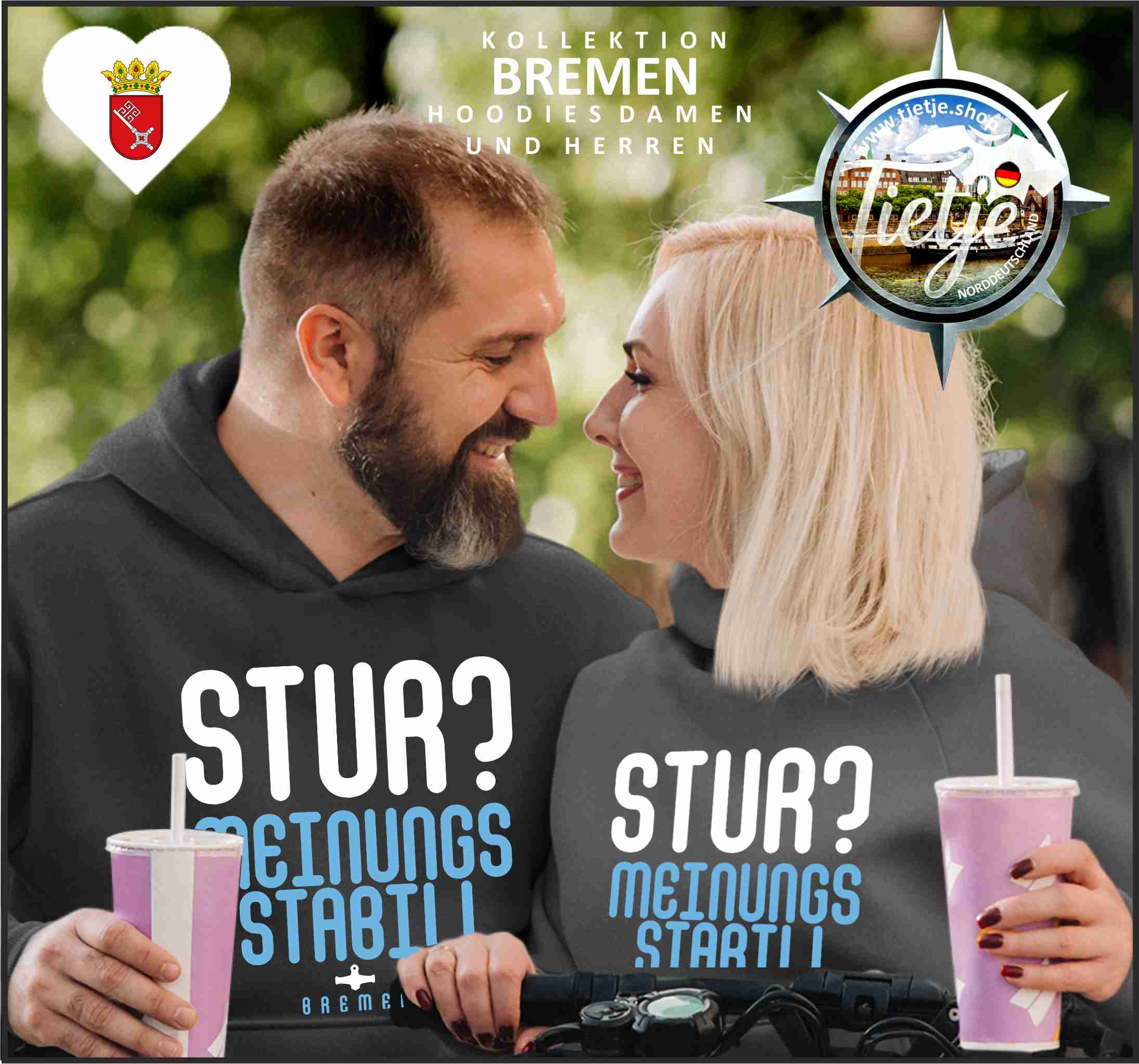 BREMEN - STUR? MEINUNGSSTABIL!  - Unisex Kapuzenpullover Hoodie