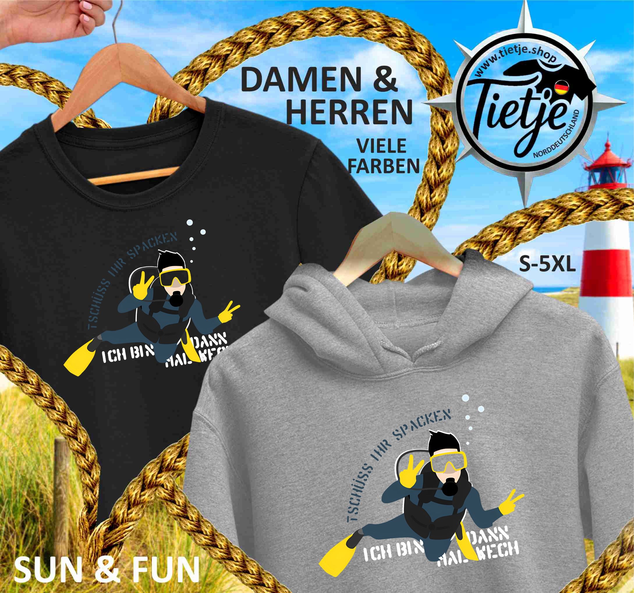 FUN & SUN - TAUCHER - TSCHÜSS IHR SPACKEN!  - Herren Shirt