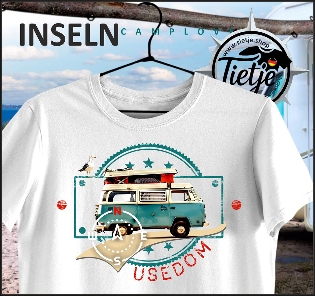 INSELN - USEDOM - CAMPLOVE - Damen Premiumshirt
